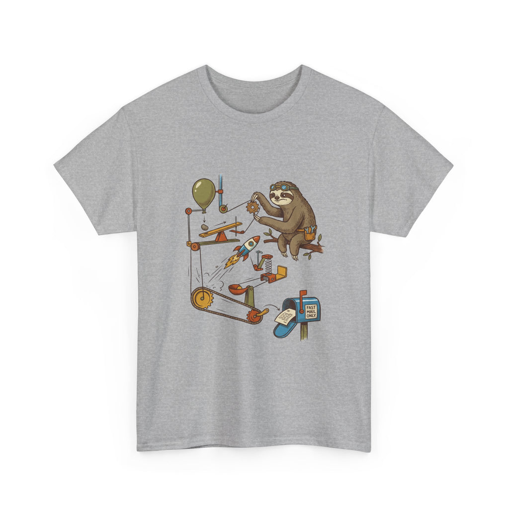 T-Shirt — Sloth Rube Goldberg Machine Graphic Tee