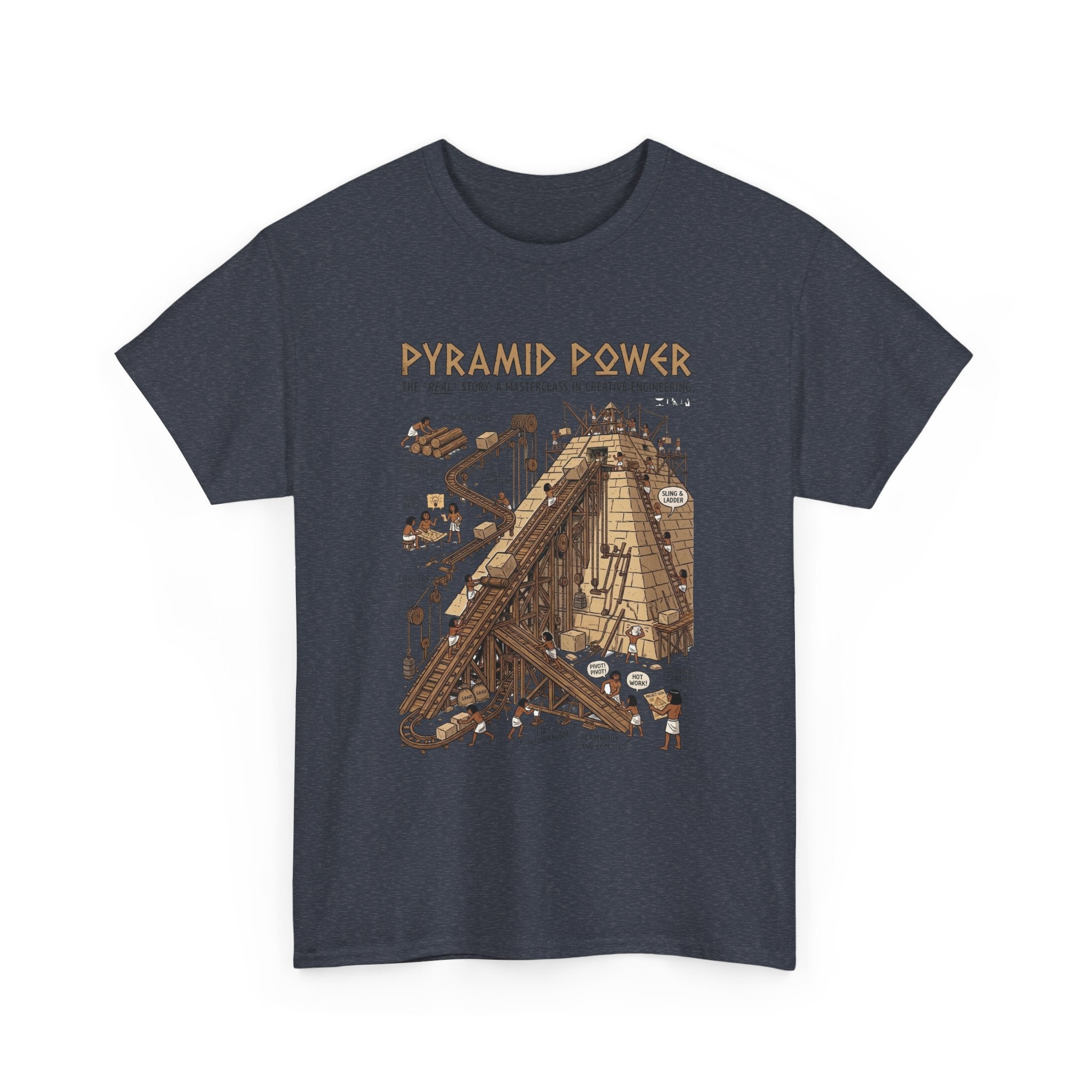 Pyramid Power Tee — Vintage Egyptian Pyramid Diagram Graphic T‑Shirt