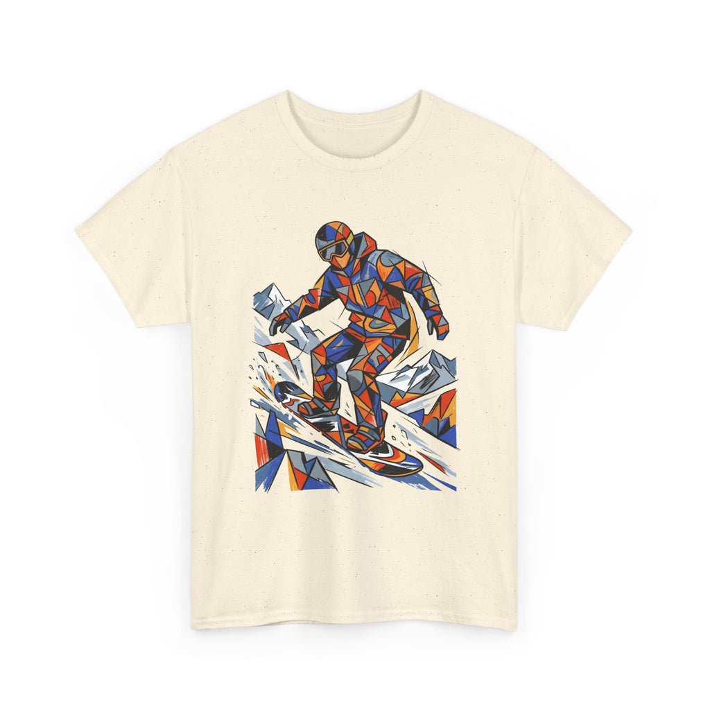 Snowboarder Geometric Art Tee