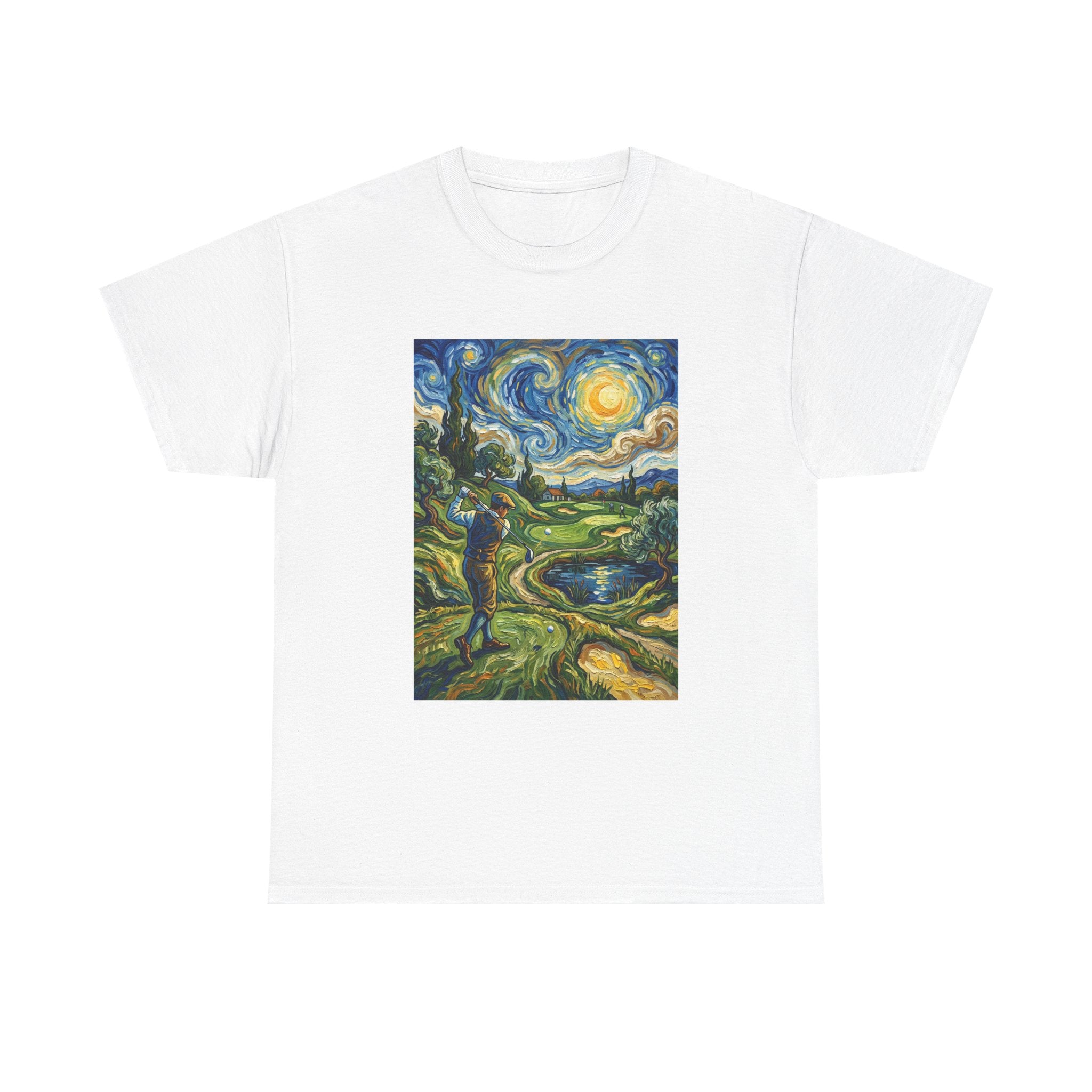 Golf Van Gogh Style T-Shirt — Starry Night Golf Artwork Tee