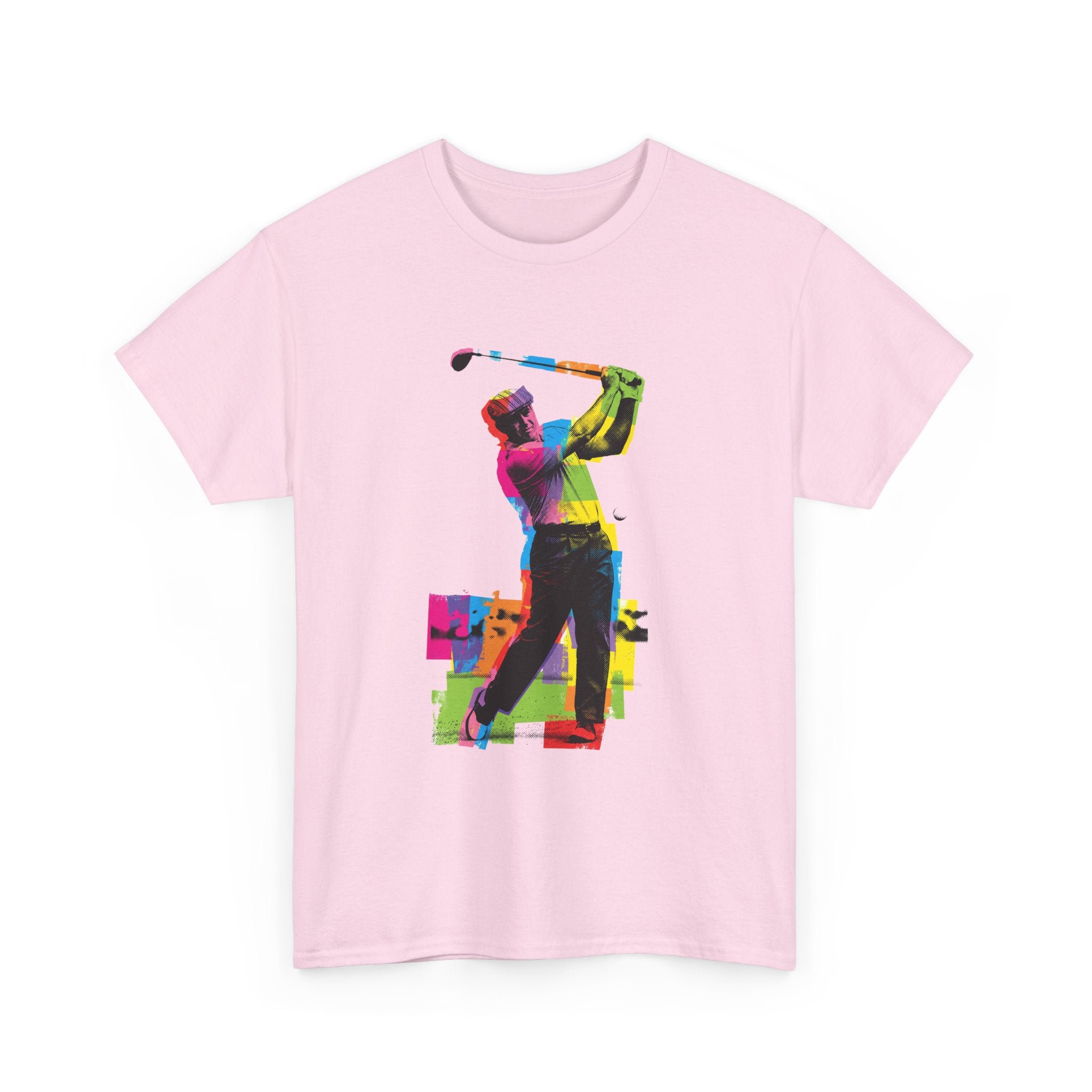 Golf Swing Pop Art T-Shirt — Colorful Golfer Graphic Tee
