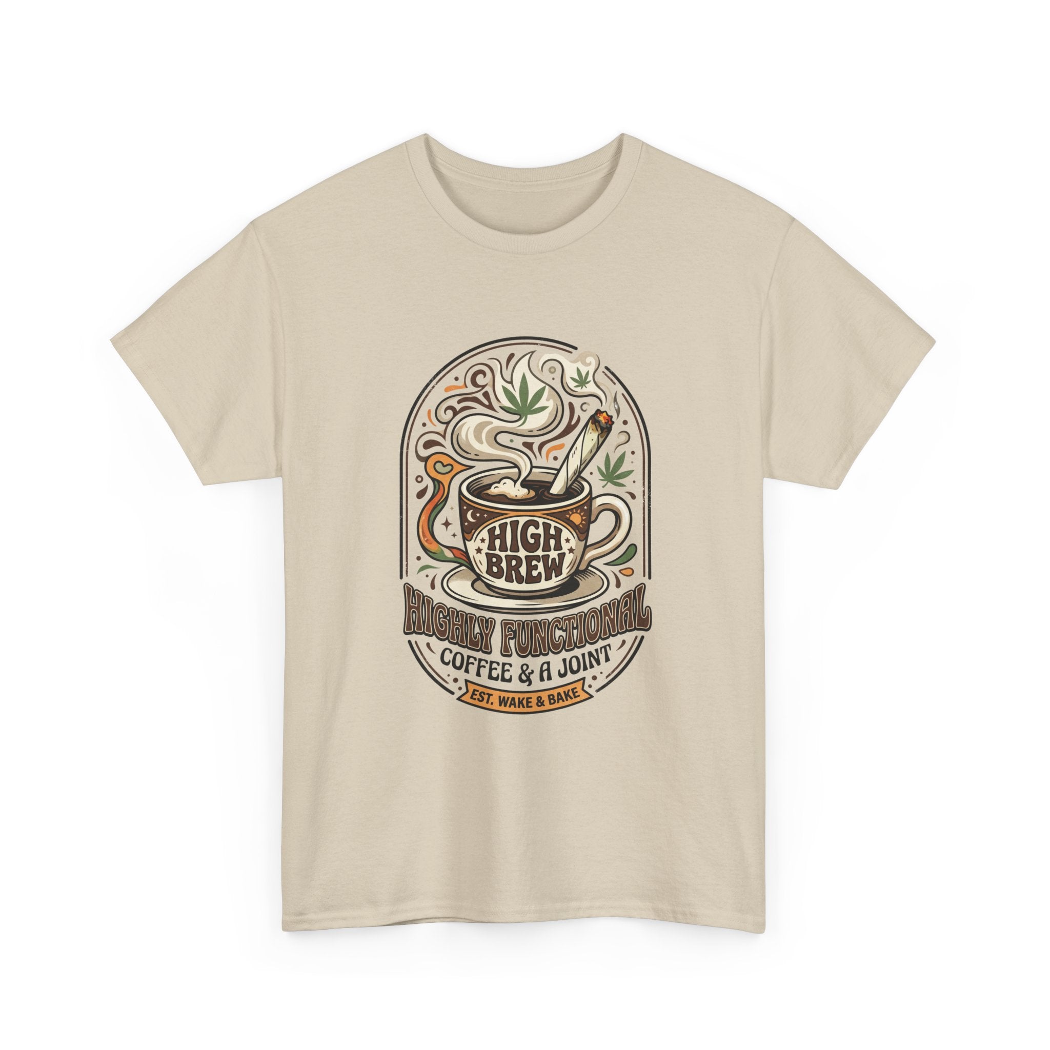 Coffee & Joint Tee — “High Brew” Graphic Coffee T‑Shirt
