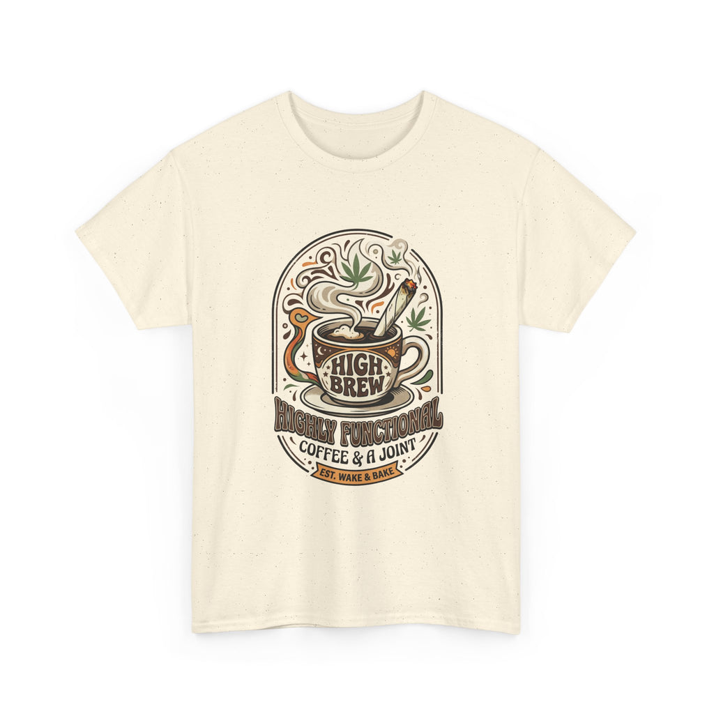 Coffee & Joint Tee — “High Brew” Graphic Coffee T‑Shirt