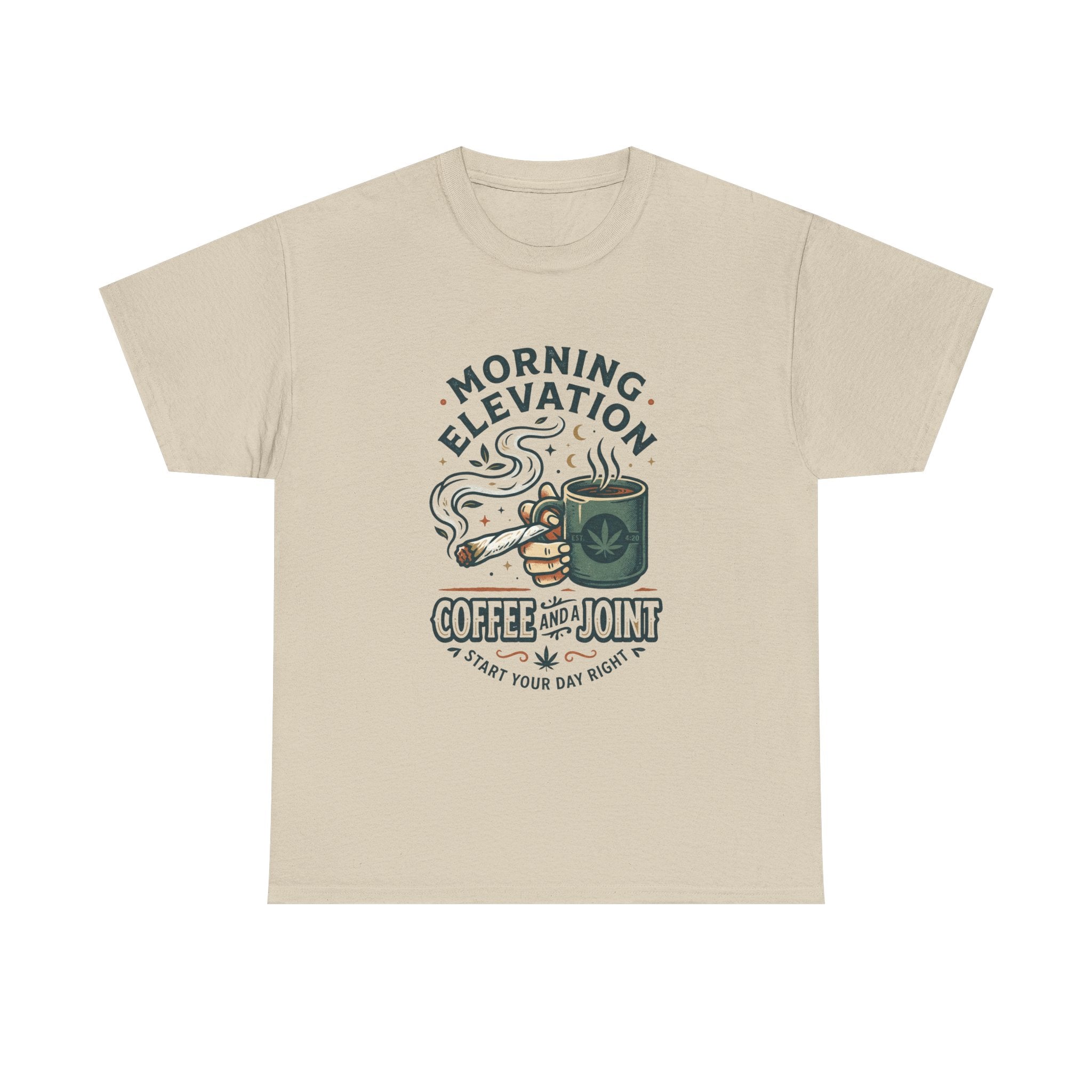 Coffee & Joint T-Shirt — Morning Elevation Graphic Tee
