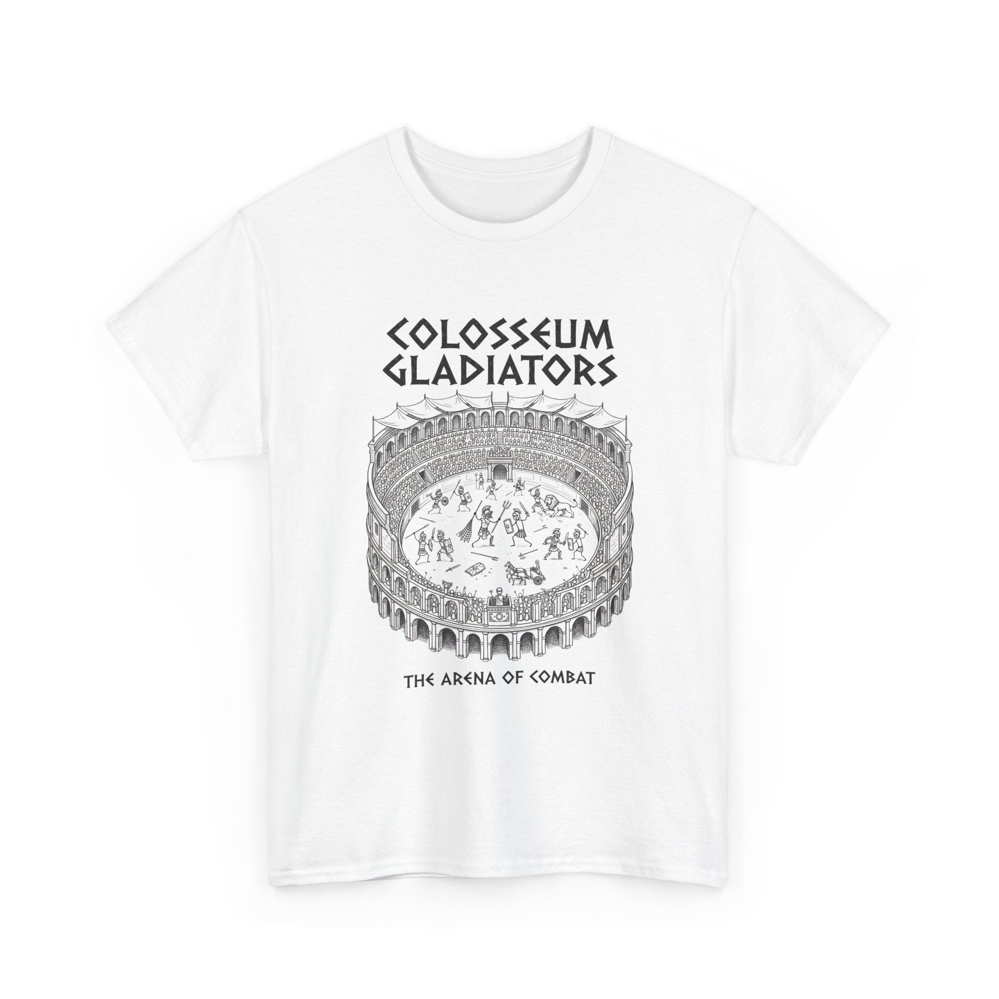Colosseum Gladiators Tee — Ancient Roman Arena Graphic T-Shirt