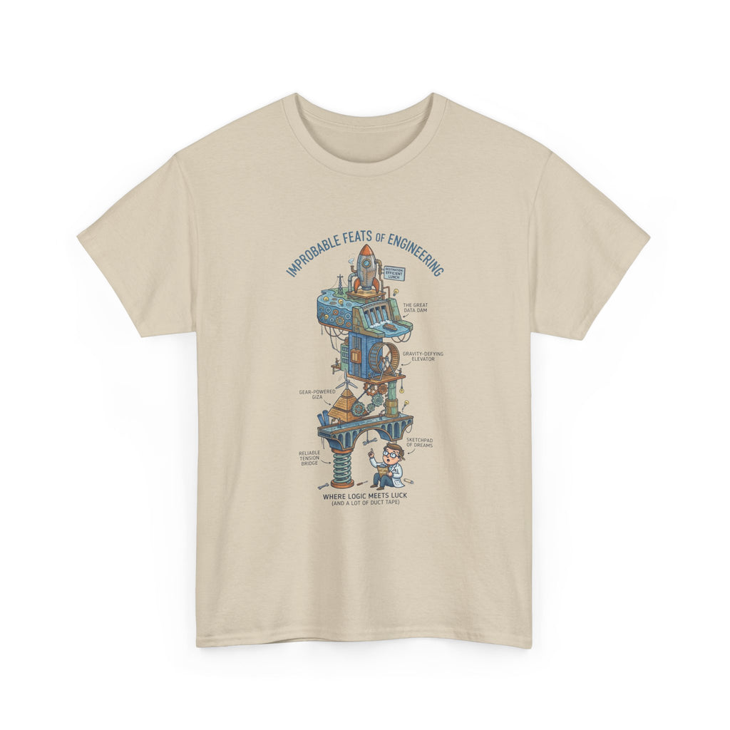 Engineering Feats T‑Shirt — Engineering Diagram Tee