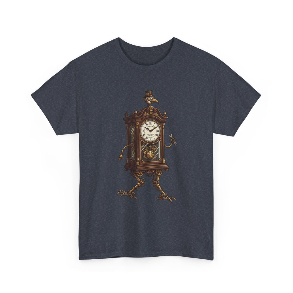Clockwork Grandfather Tee — Vintage Walking Clock Graphic T-Shirt