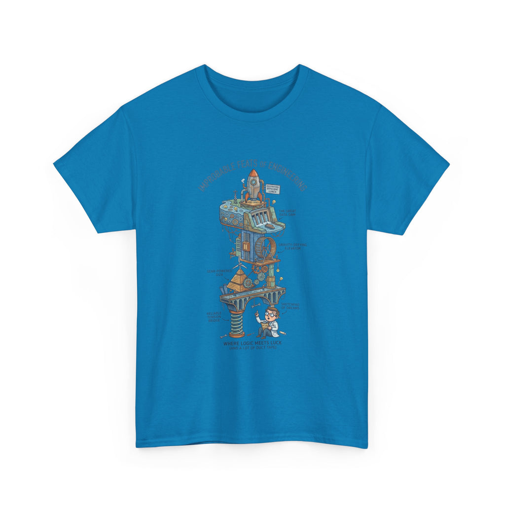 Engineering Feats T‑Shirt — Engineering Diagram Tee