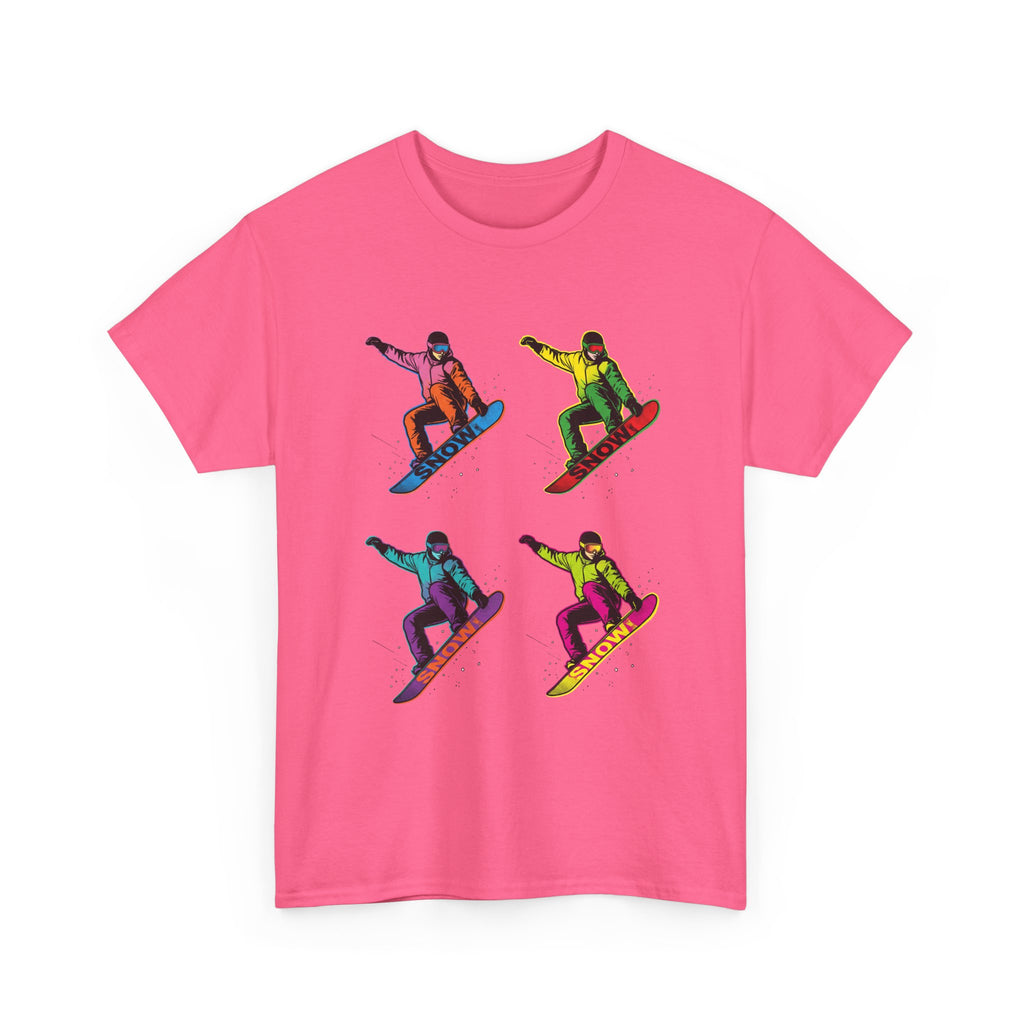 Snowboarder Pop Art T-Shirt – Colorful Retro Snowboarding Graphic Tee
