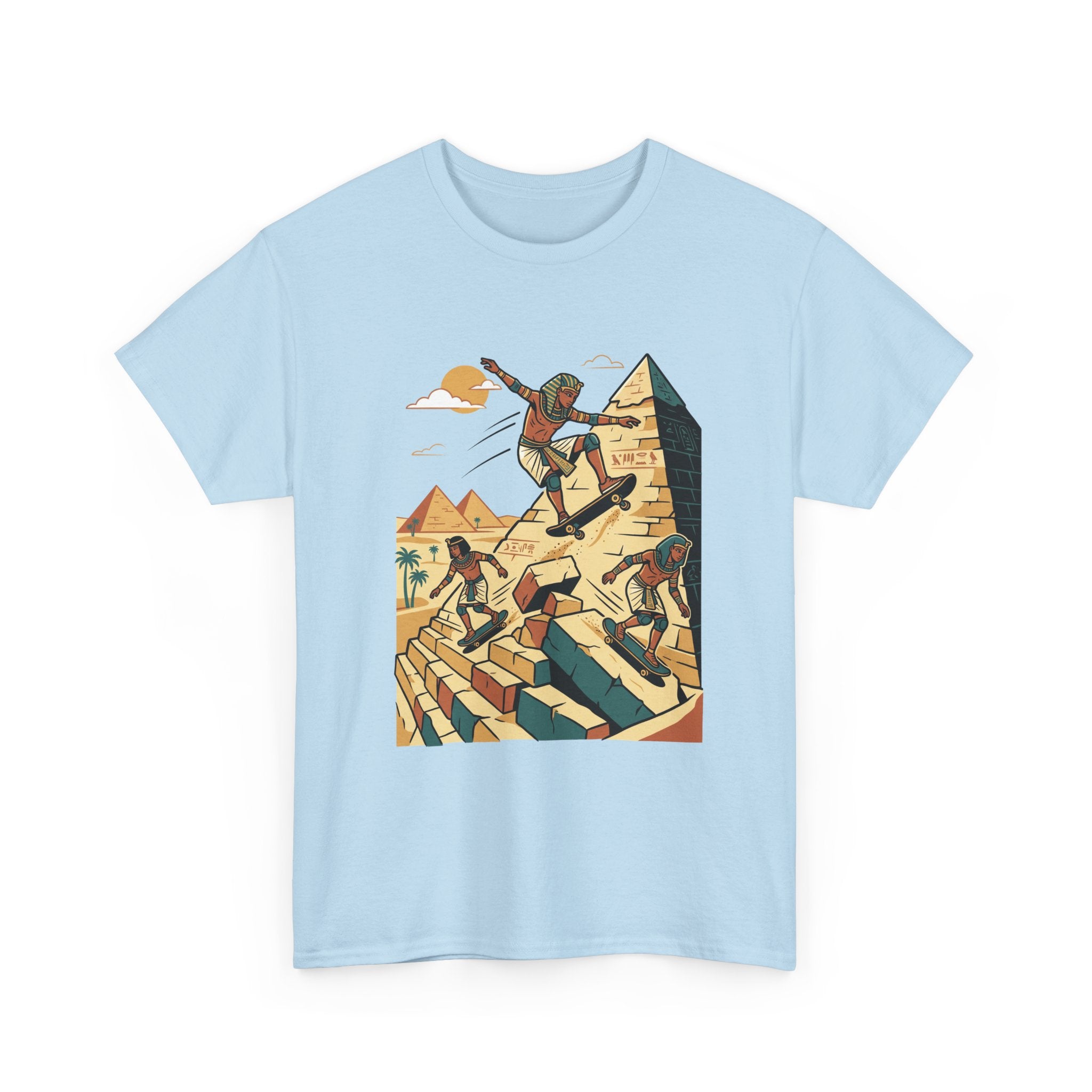Pyramid Skateboarding Tee — Vintage Egyptian Skateboard Graphic T-Shirt