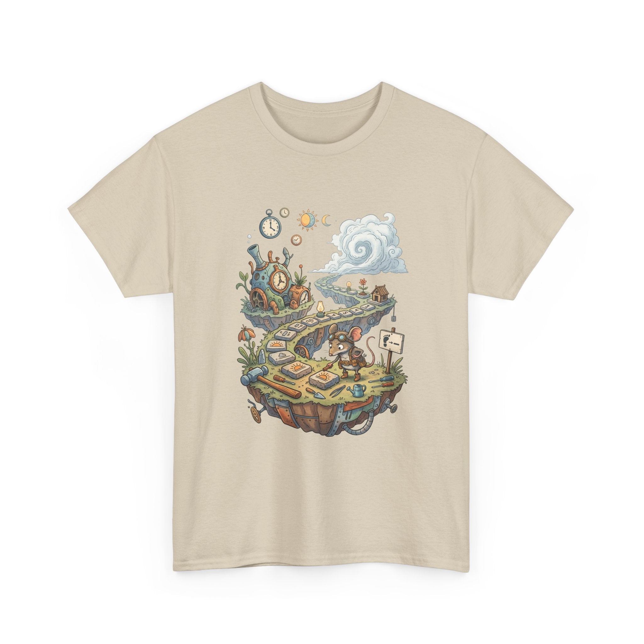 T-Shirt — Fantasy Floating Island Roadmap Illustration Tee