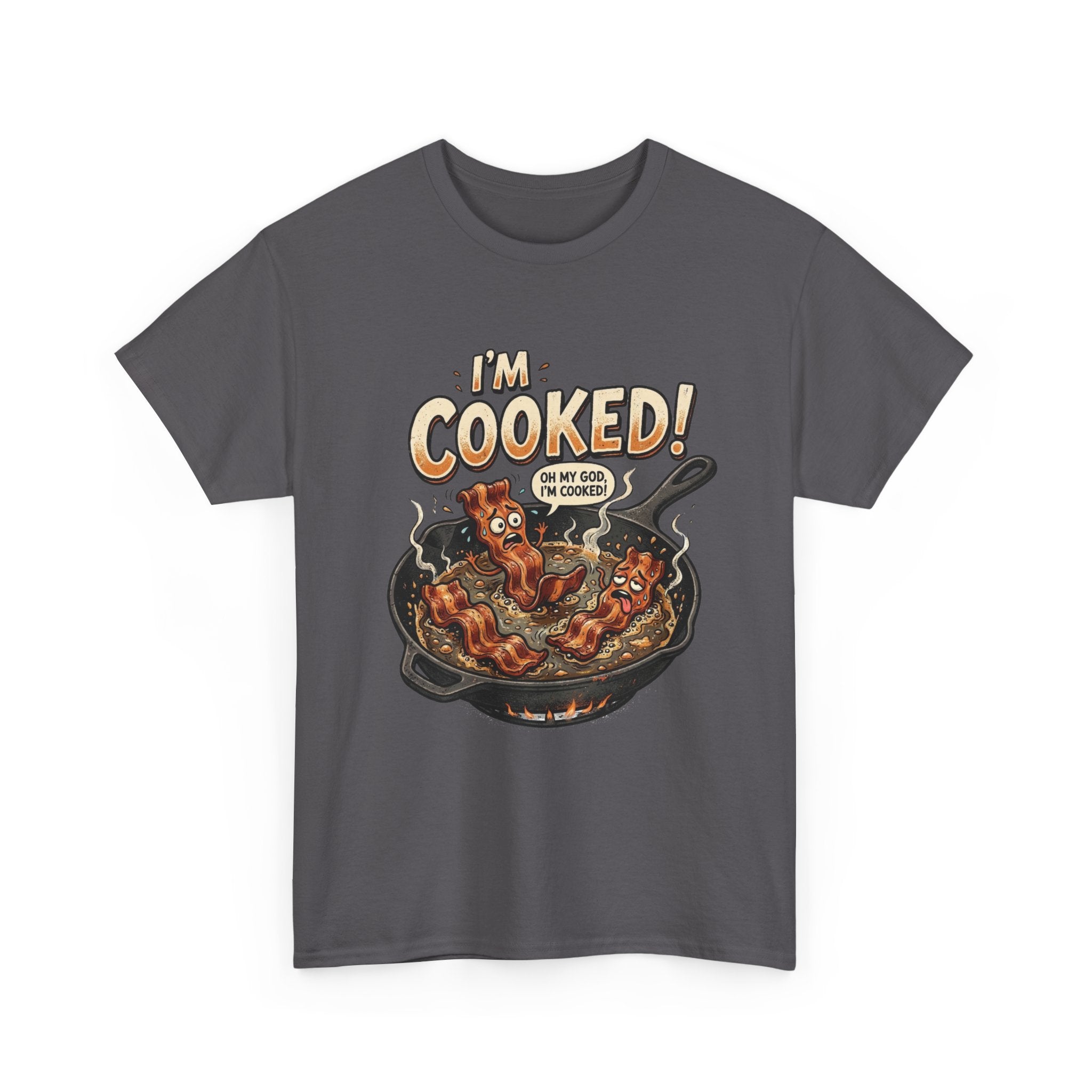 I’m Cooked! Funny Bacon Skillet T-Shirt