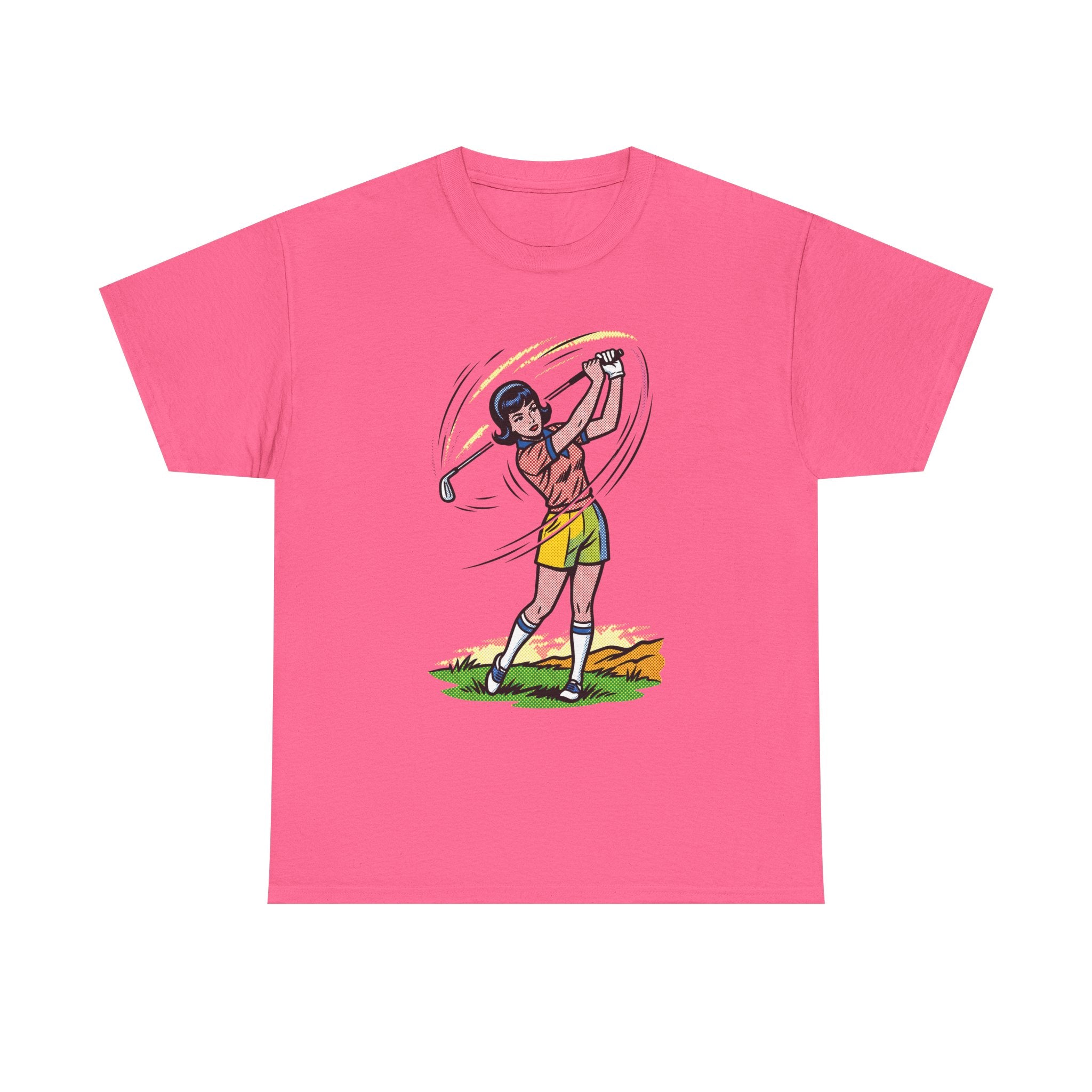 Golf Swing Graphic Tee — Vintage Golfer Illustration T-Shirt