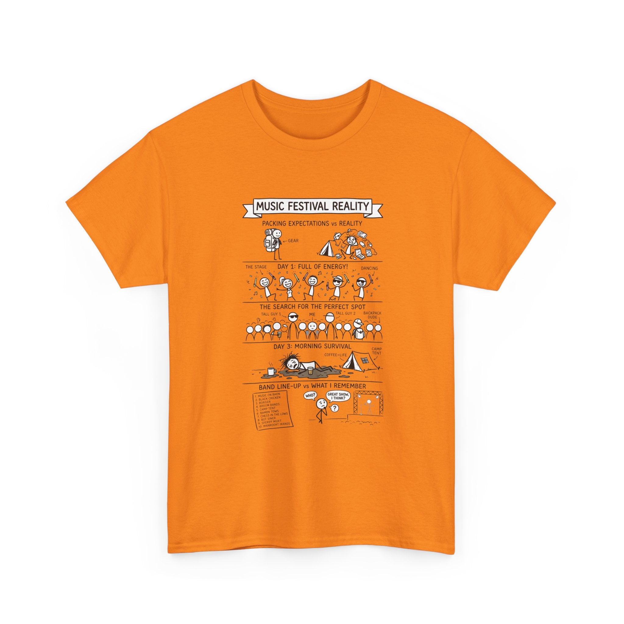 Music Festival Reality Tee – Funny Concert Comic Graphic T-Shirt