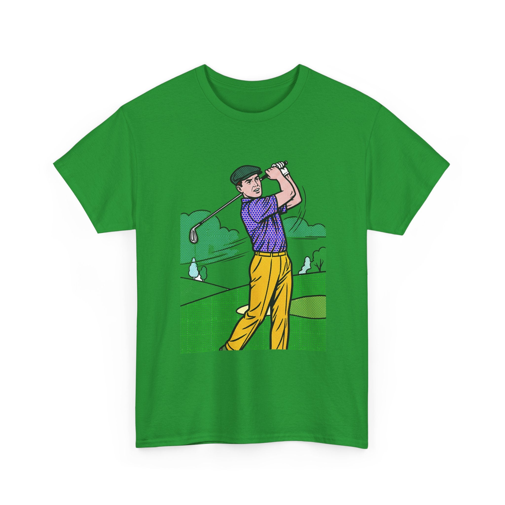 Golf Golfer Illustration T‑Shirt — Vintage Swing Graphic Tee for Golf Lovers