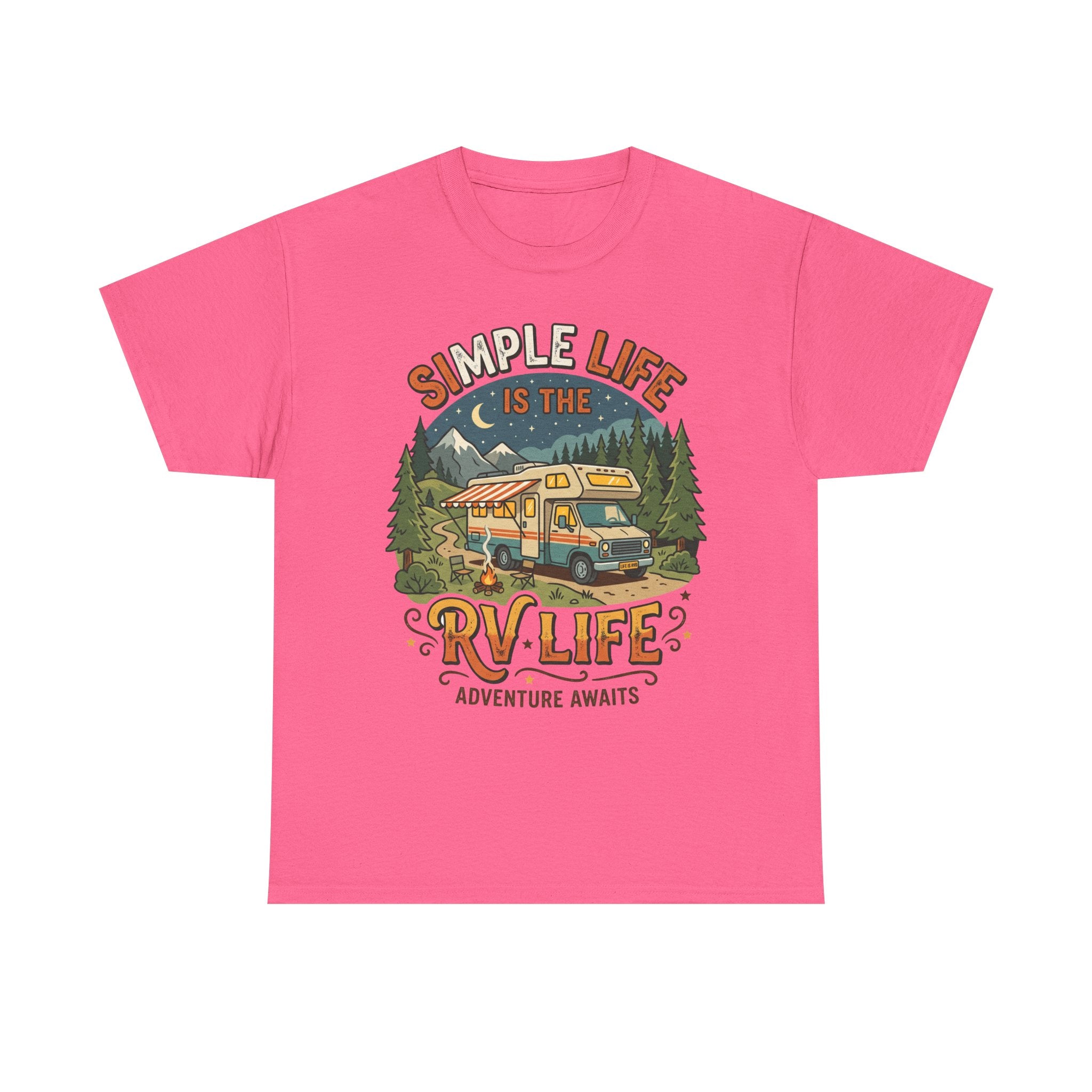RV Life T‑Shirt — "Simple Life is the RV Life: Adventure Awaits" Camping Graphic Tee