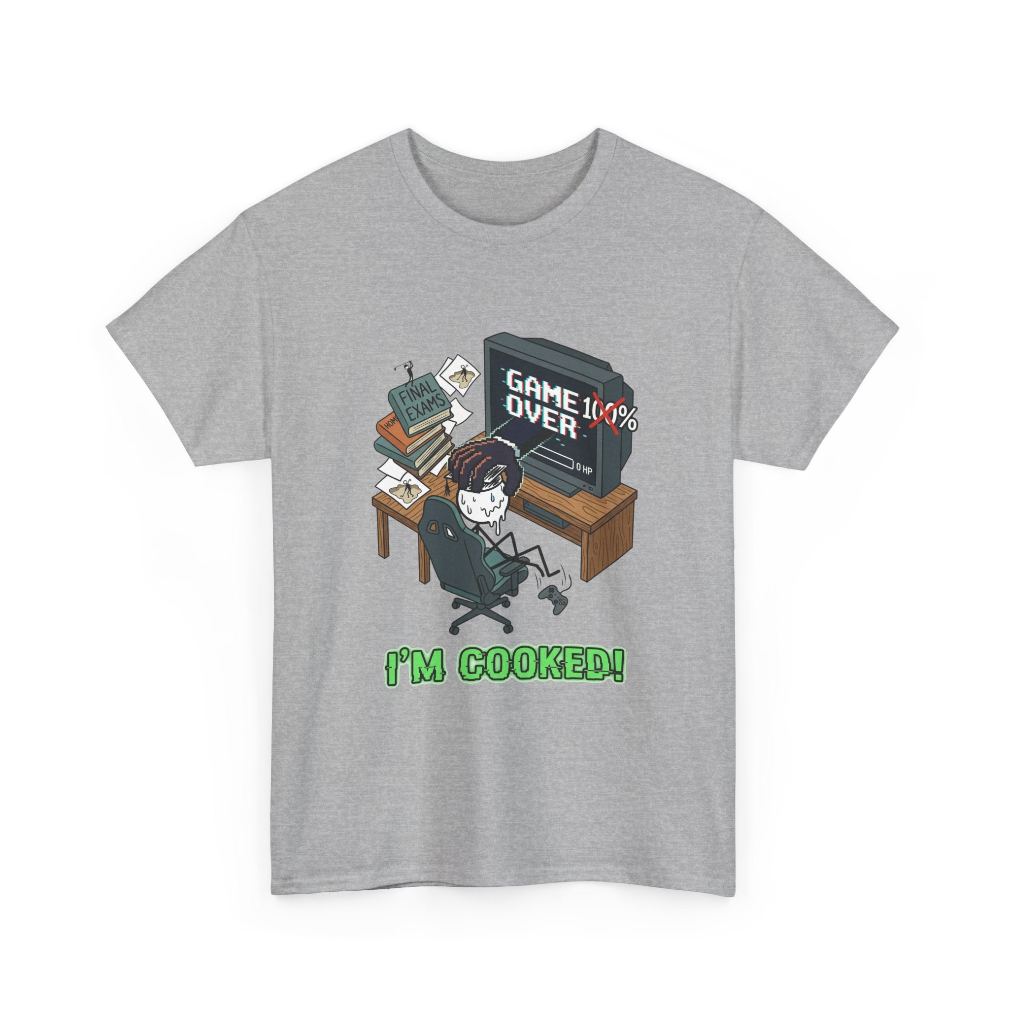 Gamer 'Game Over I'm Cooked' Graphic Tee