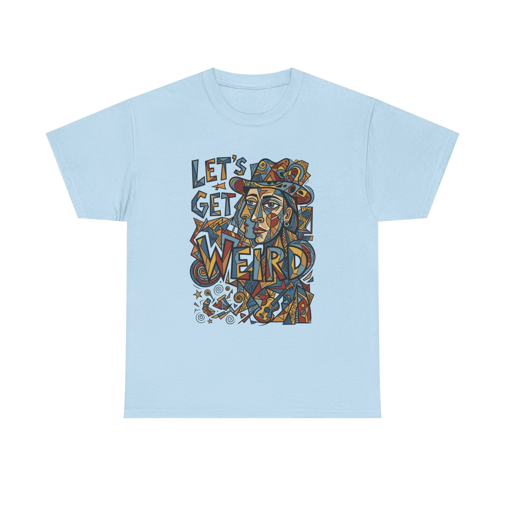 Let’s Get Weird T-Shirt — Retro Psychedelic Face Graphic Tee