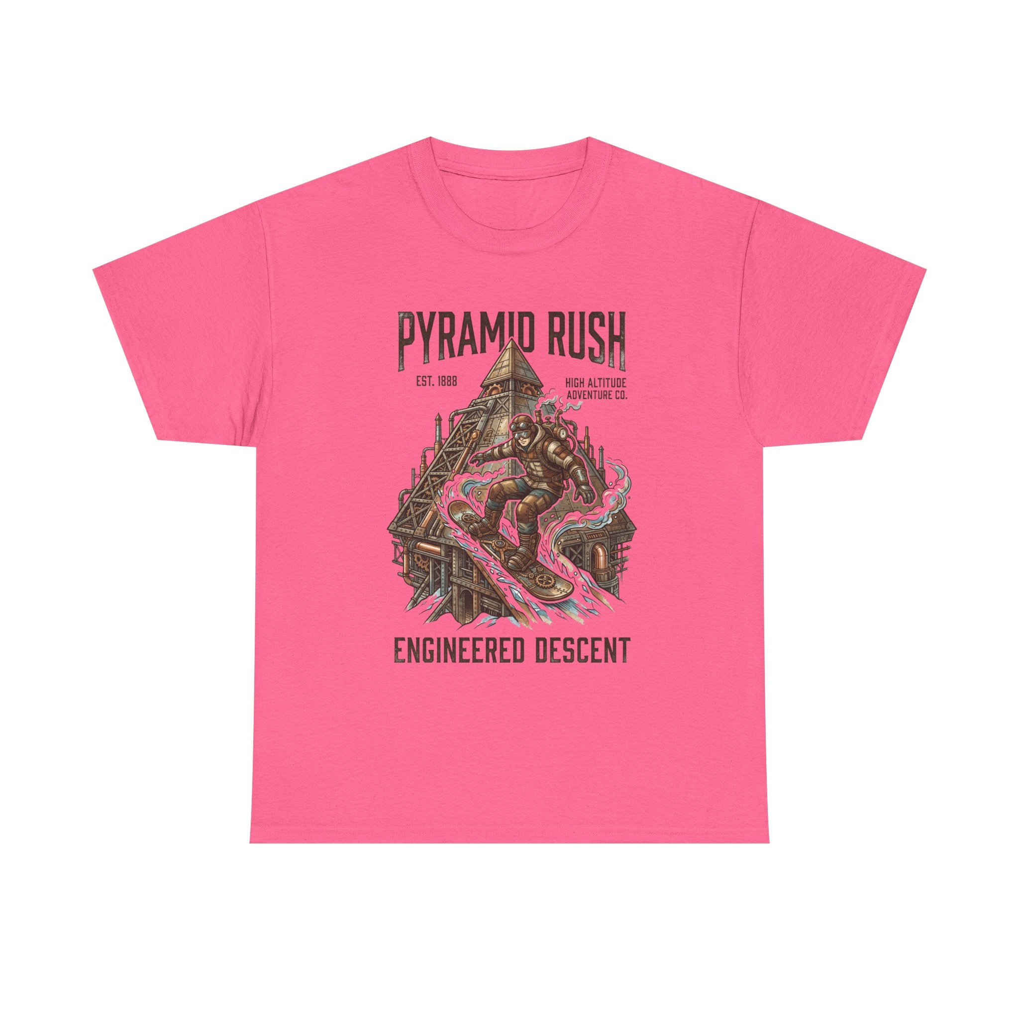 Steampunk Snowboard Pyramid Adventure T-Shirt — Fantasy Explorer Graphic Tee