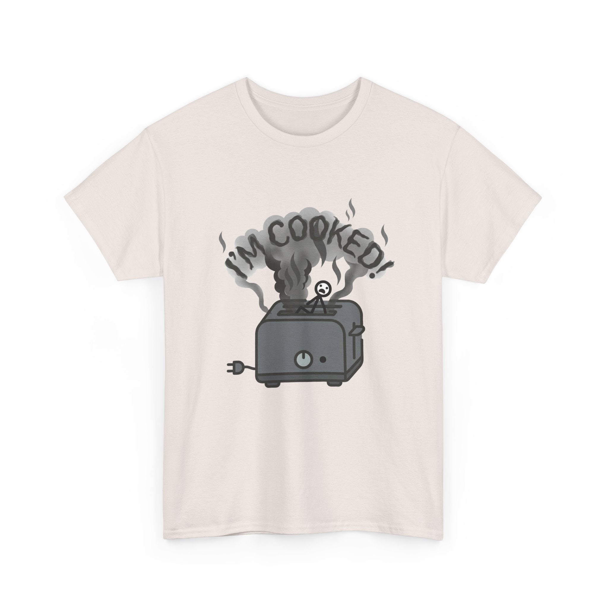 I'm Cooked Toaster T‑Shirt — Funny Kitchen Appliance Graphic Tee