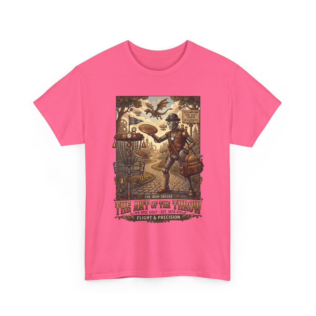 Steampunk Disc Golf T-Shirt — "The Art of the Throw" Vintage Disc Golfer Graphic Tee