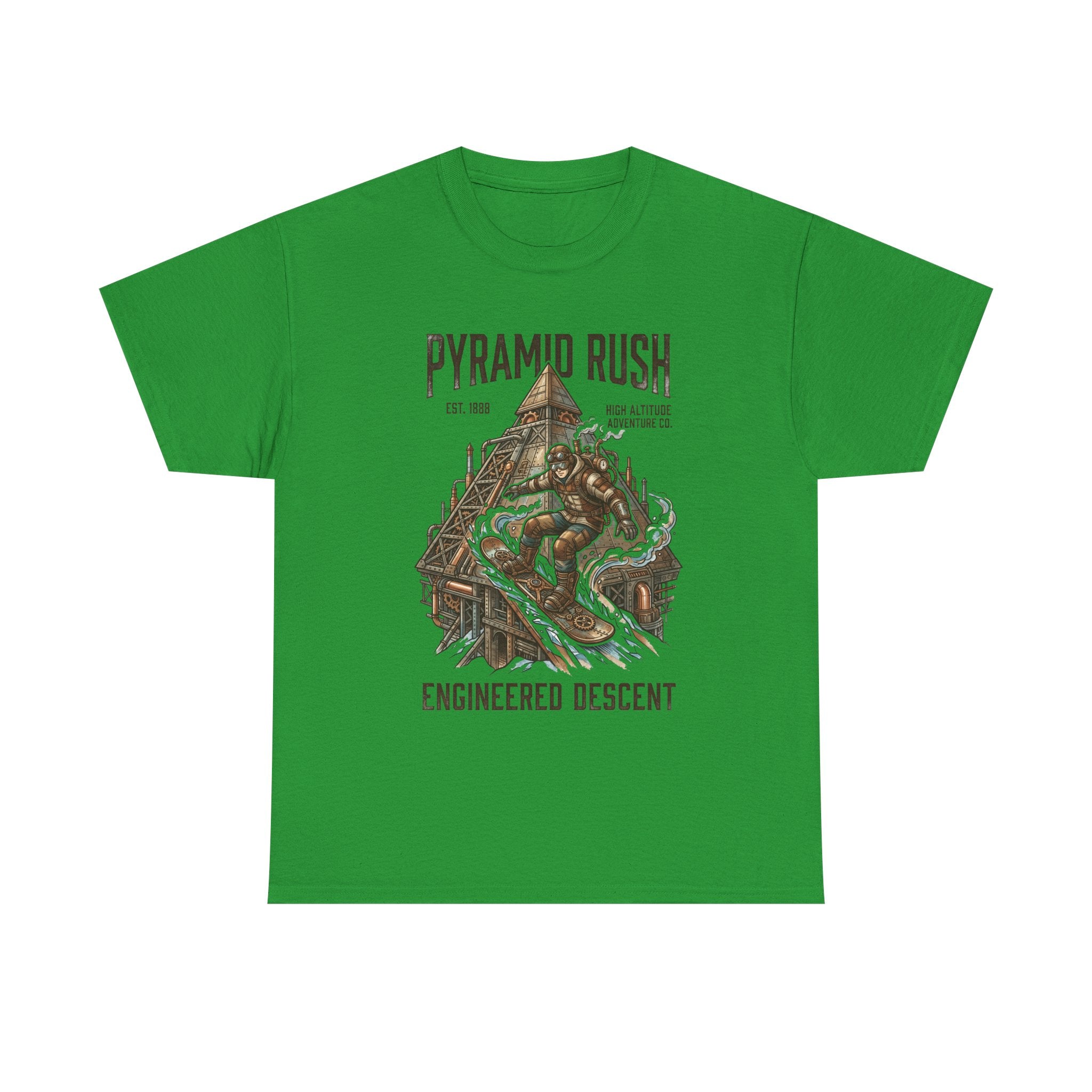 Steampunk Snowboard Pyramid Adventure T-Shirt — Fantasy Explorer Graphic Tee