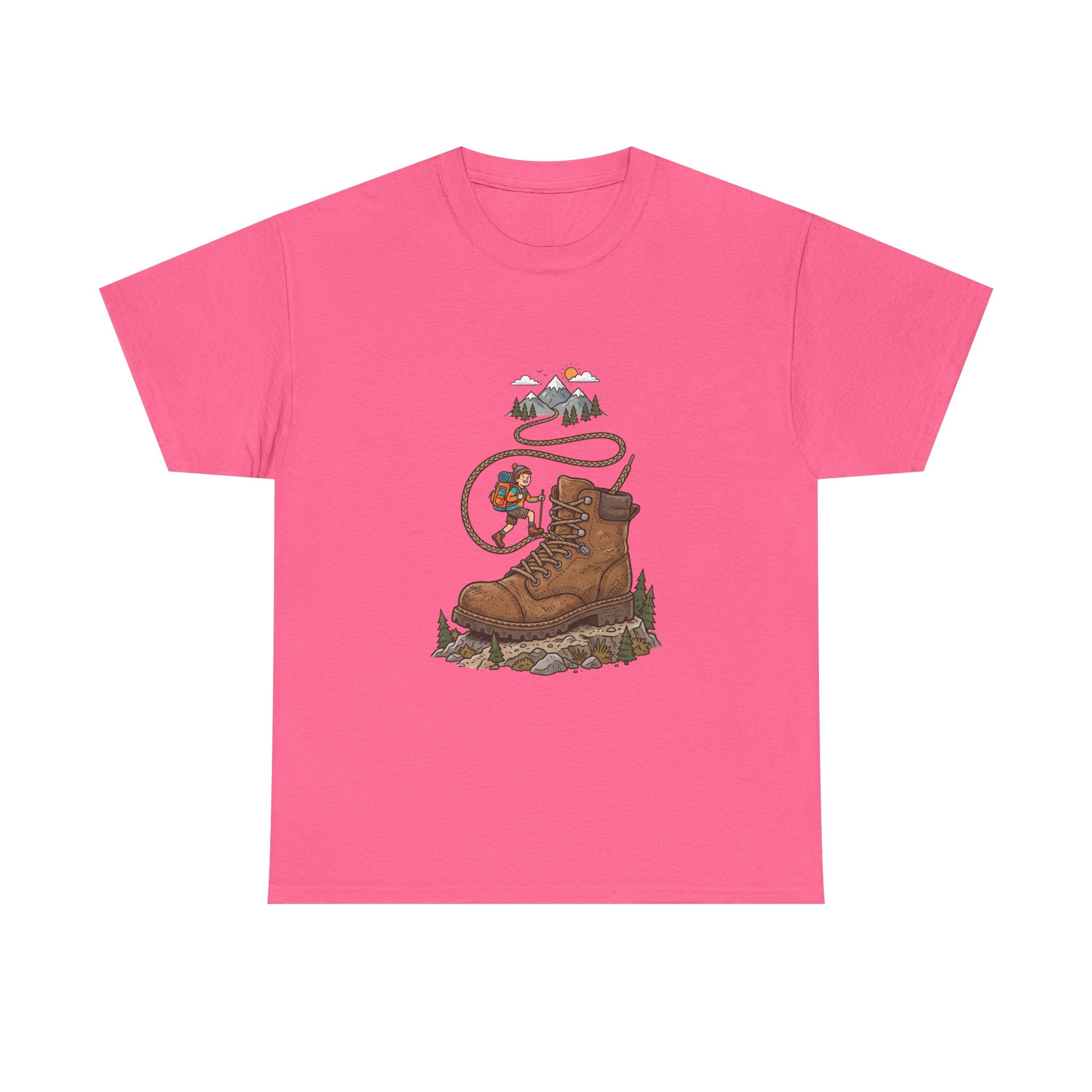 Hiking Boot Adventure Graphic Tee — Outdoor Trail Camper Shirt