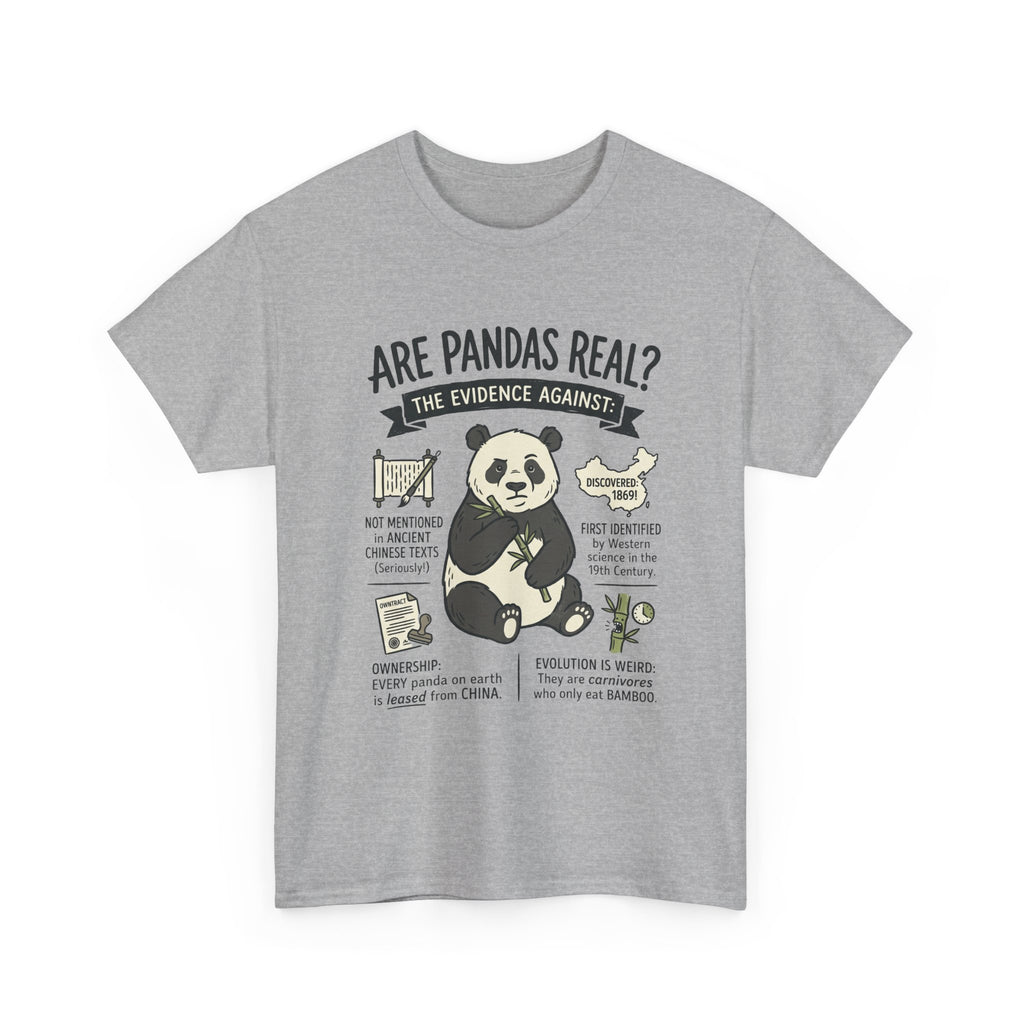 Are Pandas Real? Graphic Tee — Funny Panda Infographic T-Shirt