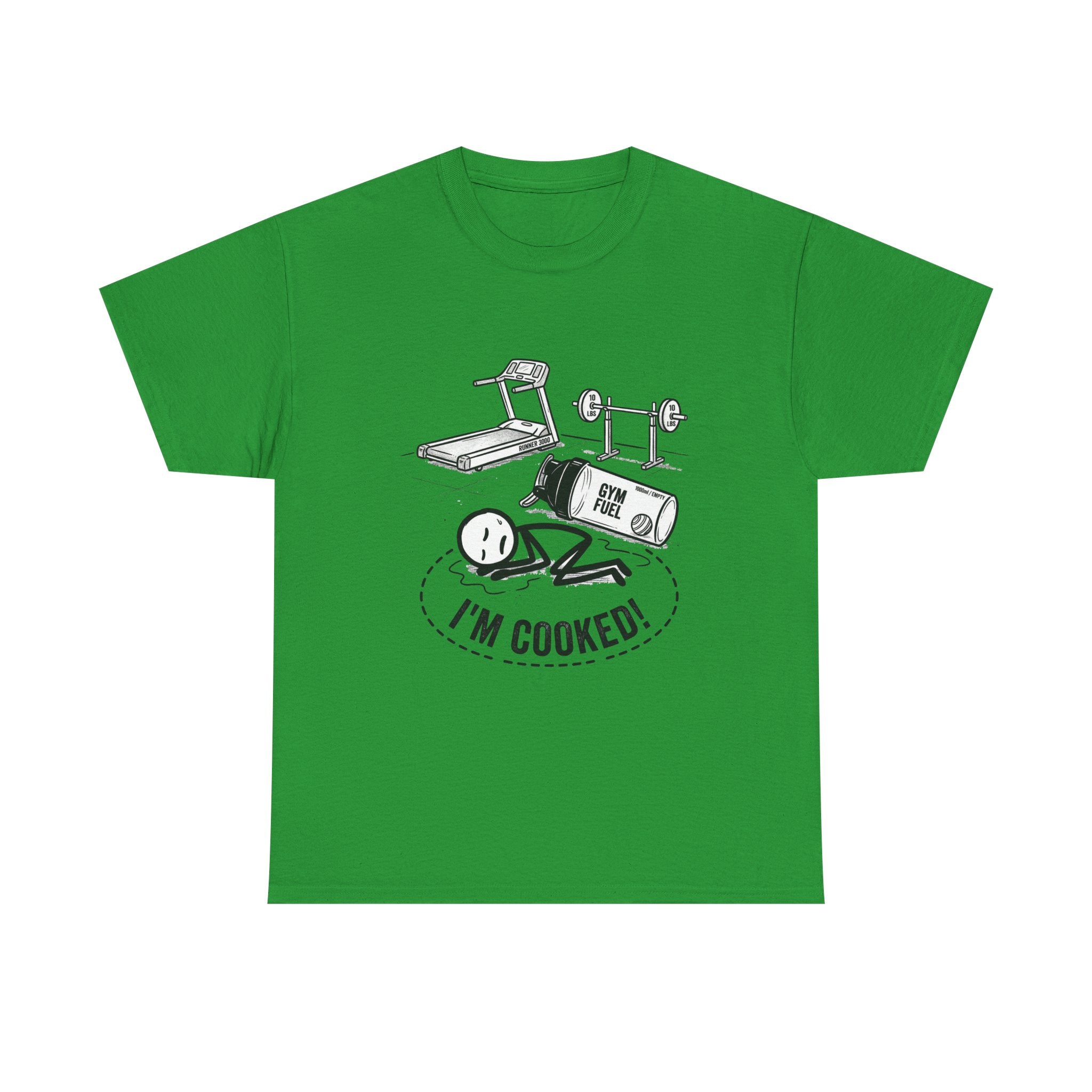 Fitness Humor T‑Shirt — "I'm Cooked!" Workout Exhaustion Tee