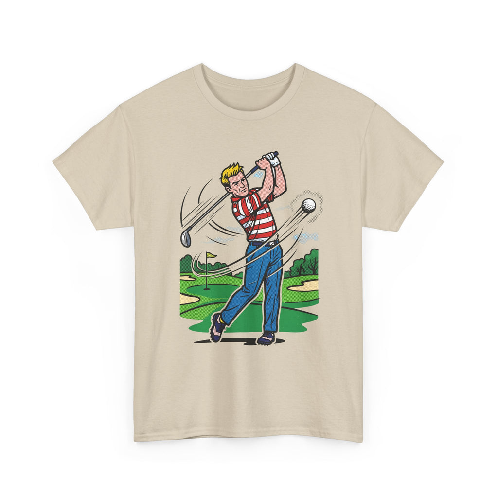 Golf Swing Graphic T-Shirt — Vintage Golfer Illustration Tee