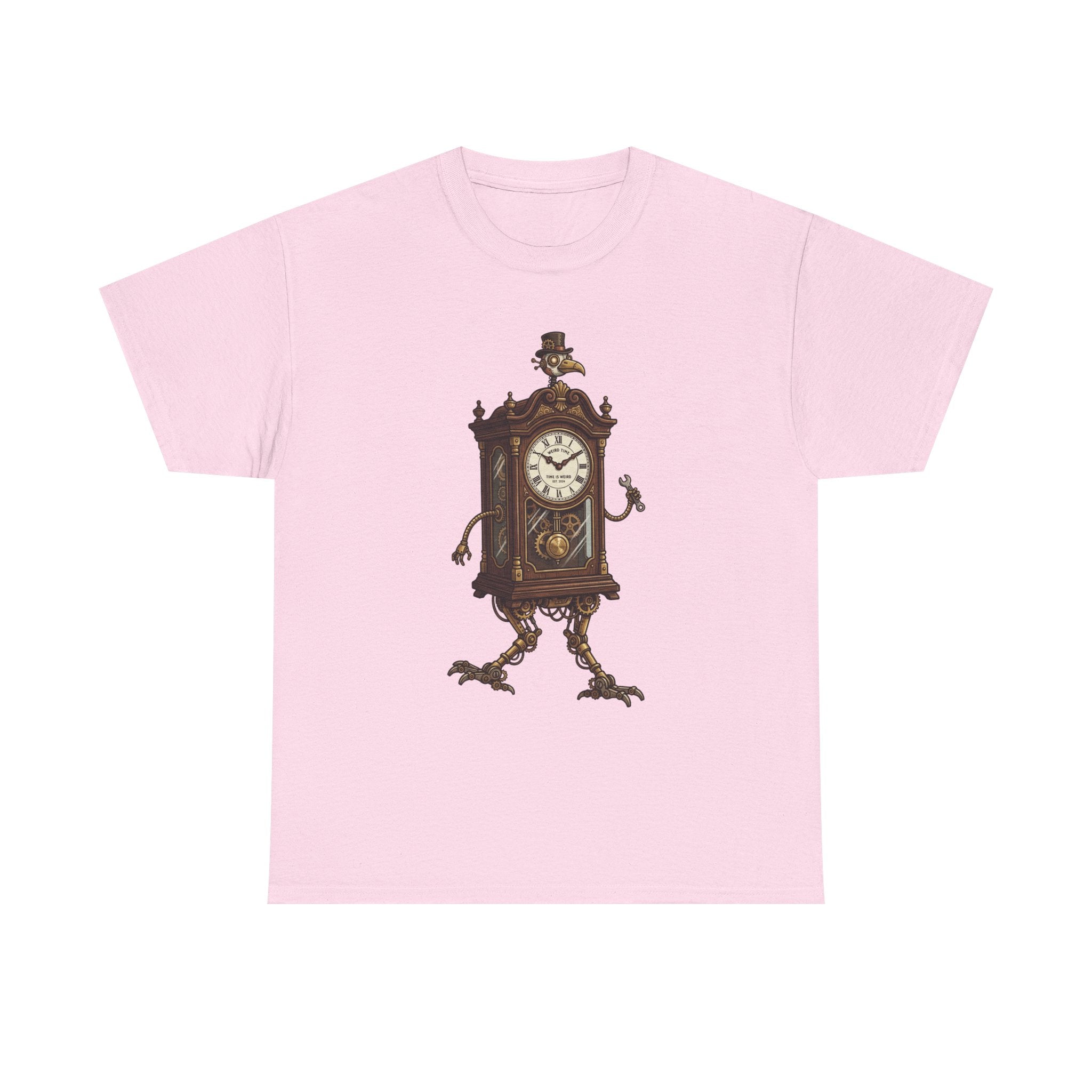Clockwork Grandfather Tee — Vintage Walking Clock Graphic T-Shirt