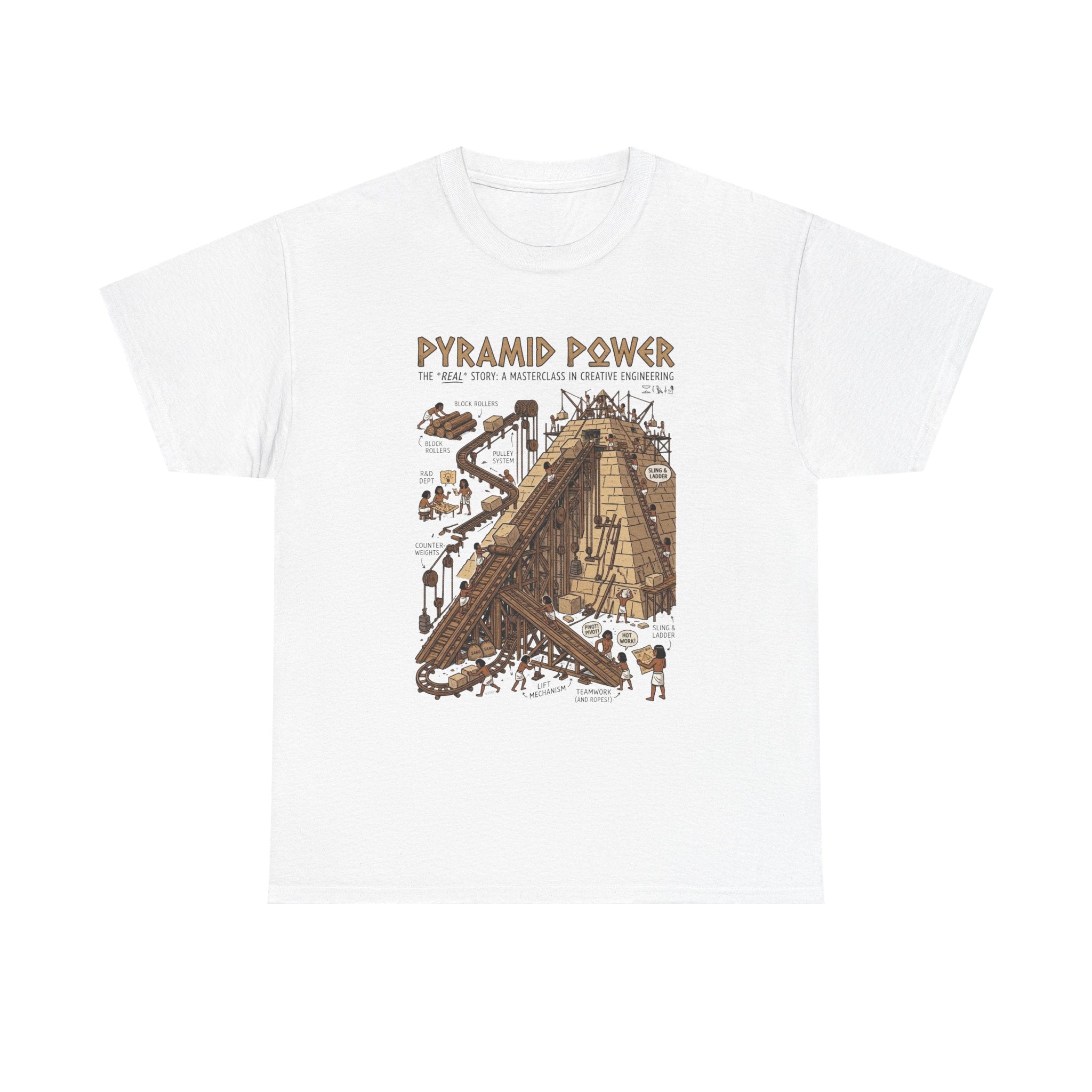 Pyramid Power Tee — Vintage Egyptian Pyramid Diagram Graphic T‑Shirt
