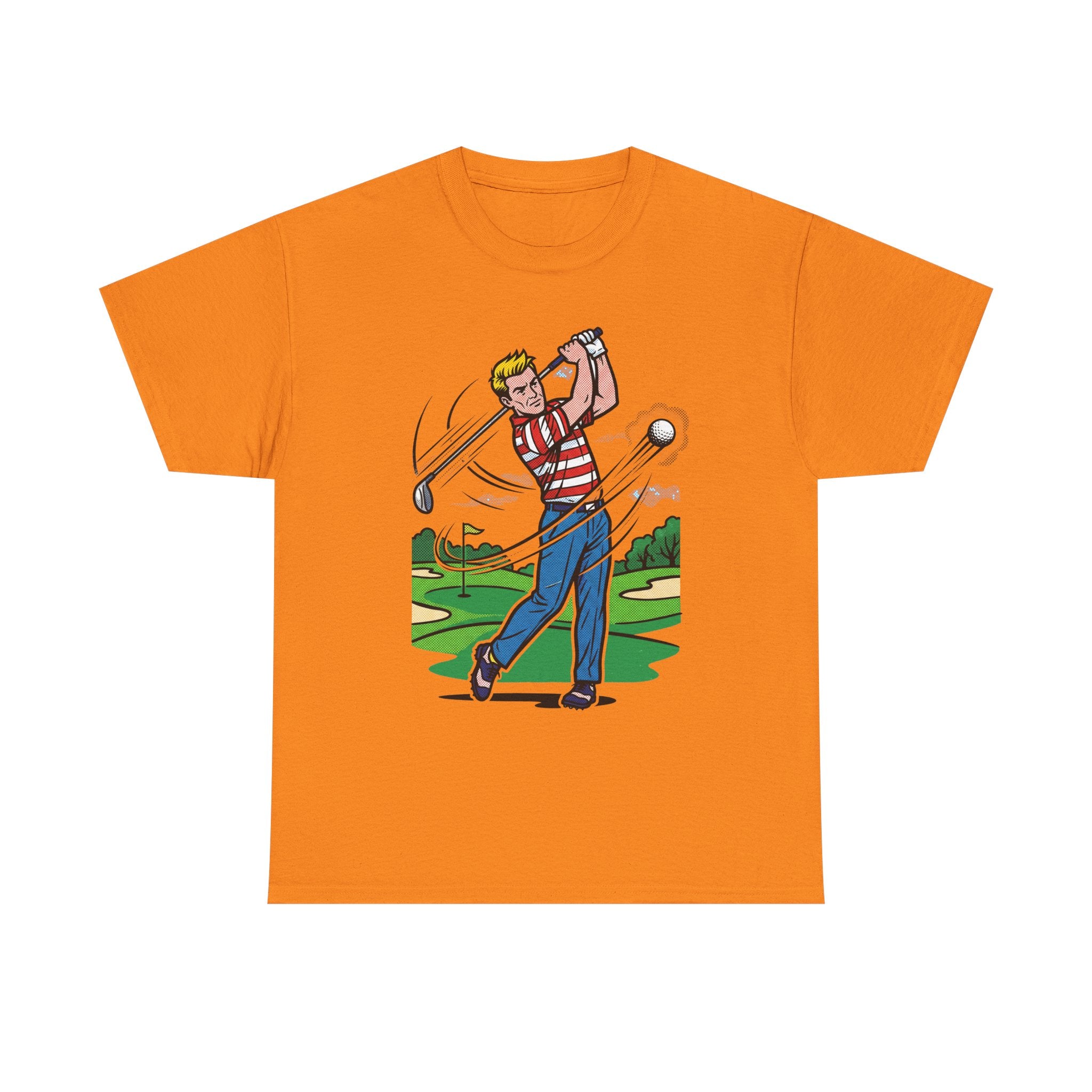 Golf Swing Graphic T-Shirt — Vintage Golfer Illustration Tee