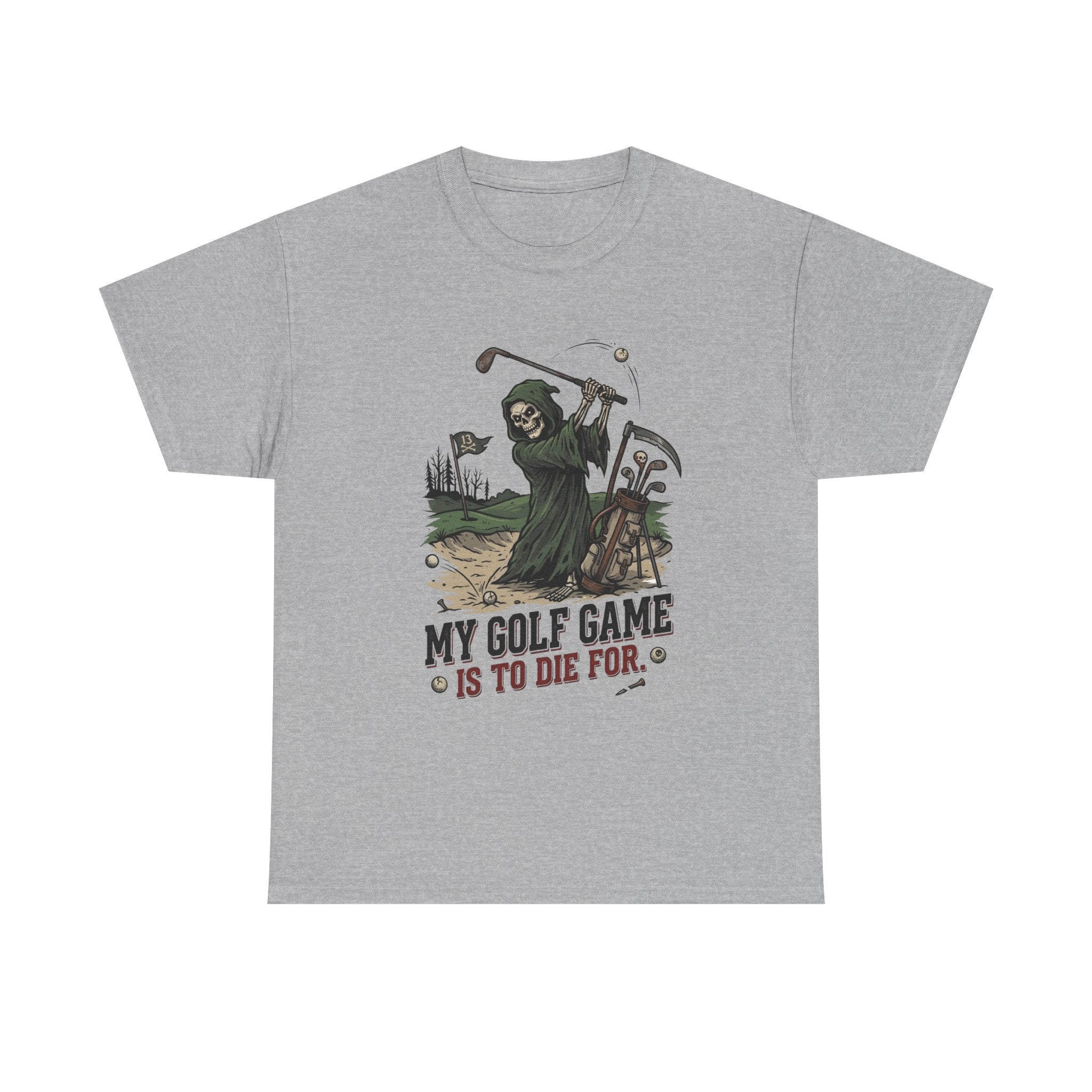 Golf Grim Reaper T-Shirt – “My Golf Game Is To Die For” Funny Golfers Tee