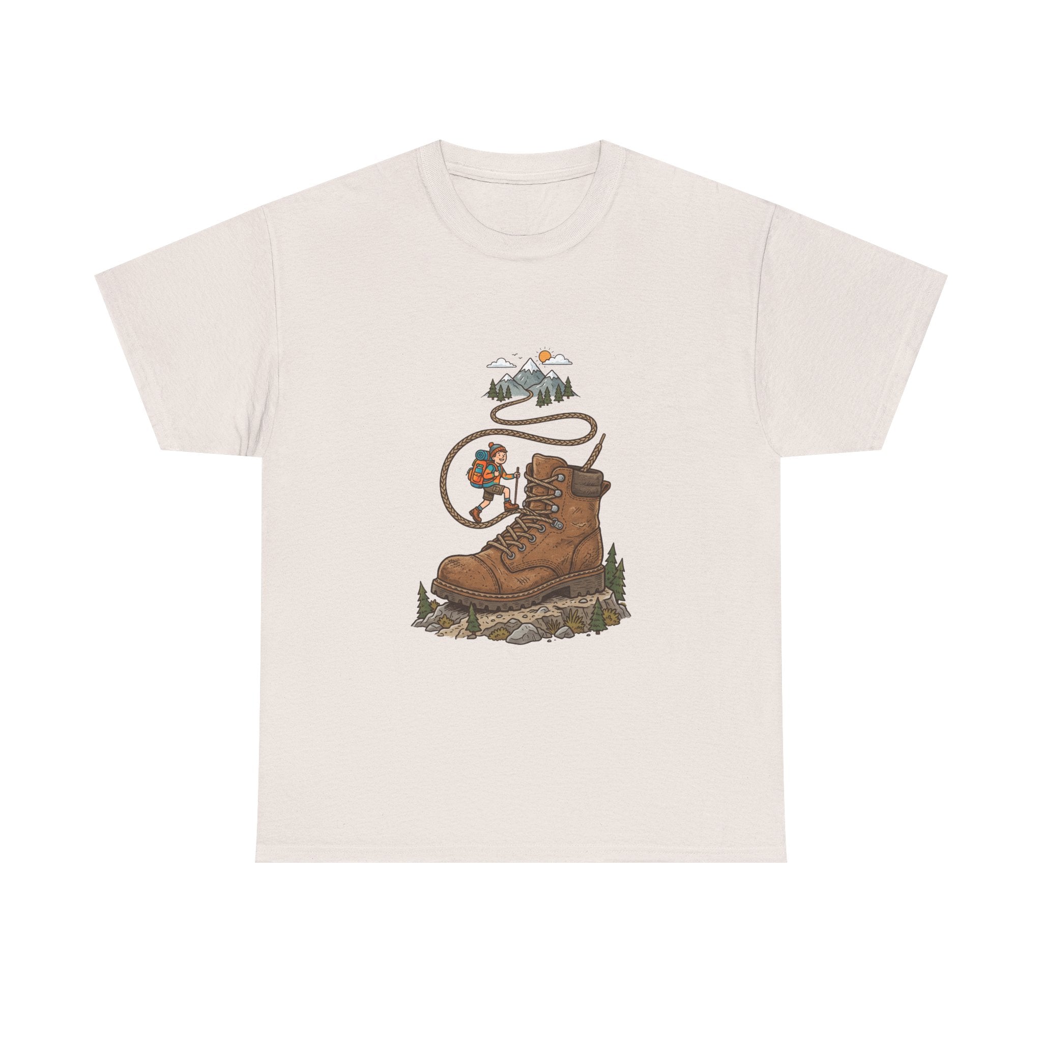 Hiking Boot Adventure Graphic Tee — Outdoor Trail Camper Shirt
