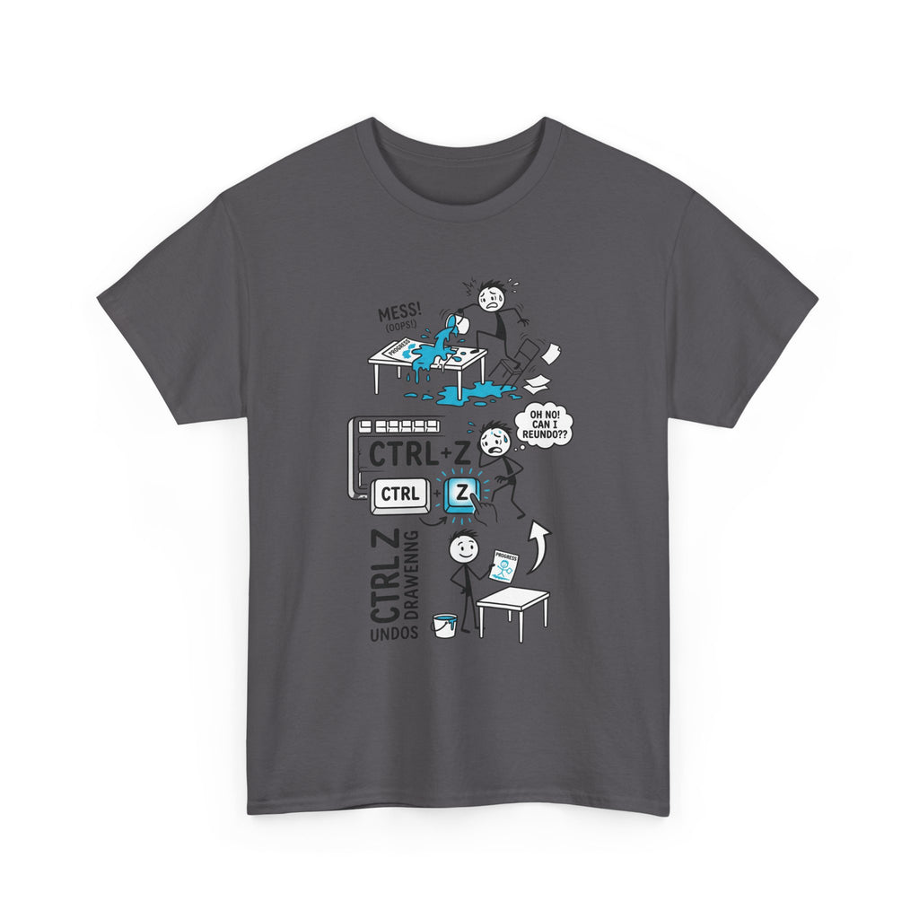 Ctrl Z Funny Graphic T-Shirt – Undo Computer Chaos Tee for Coders & Designers