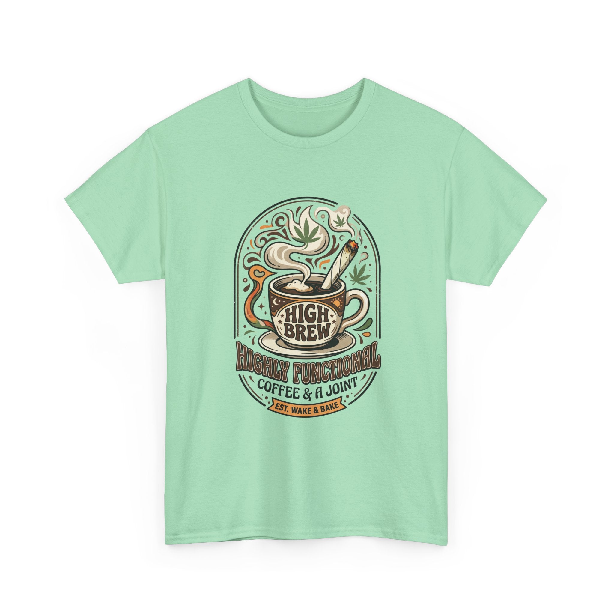 Coffee & Joint Tee — “High Brew” Graphic Coffee T‑Shirt