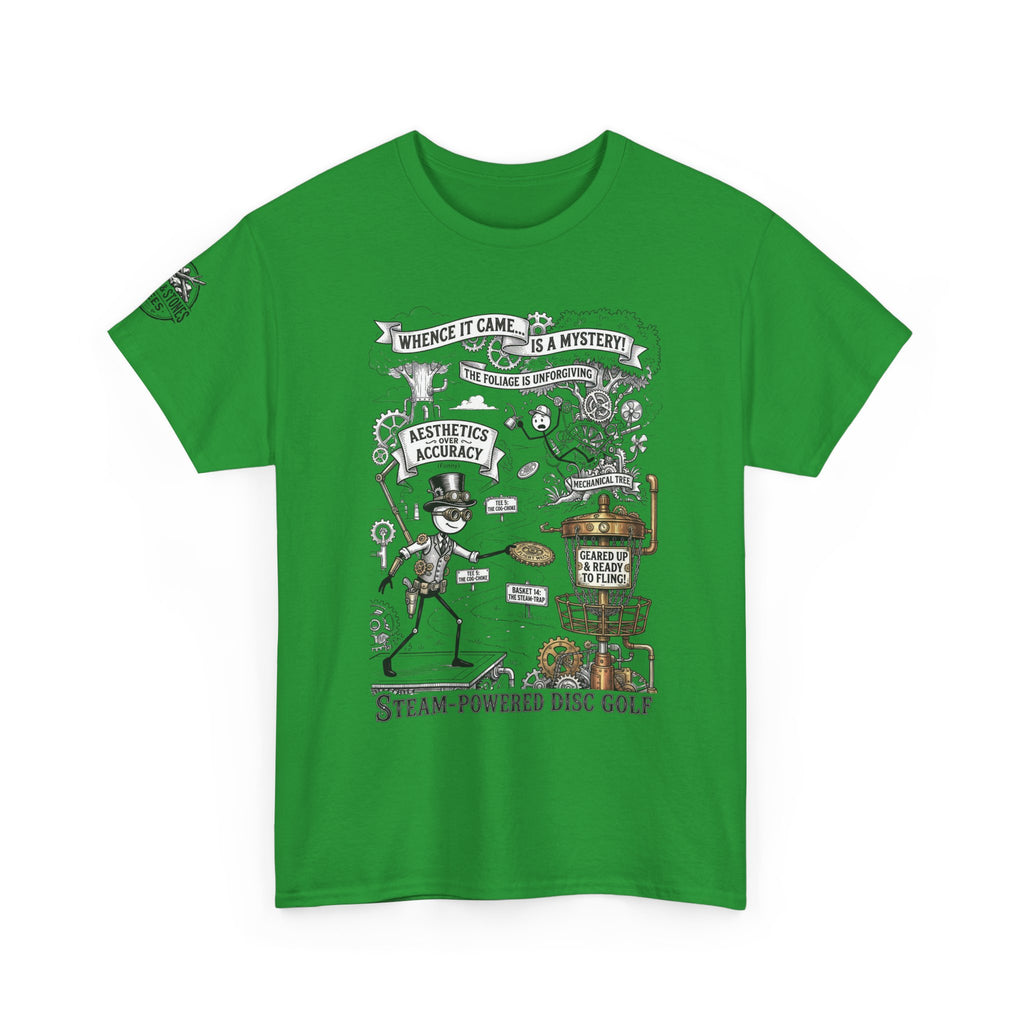 Steam-Powered Disc Golf T-Shirt | Steampunk Disc Golf Design