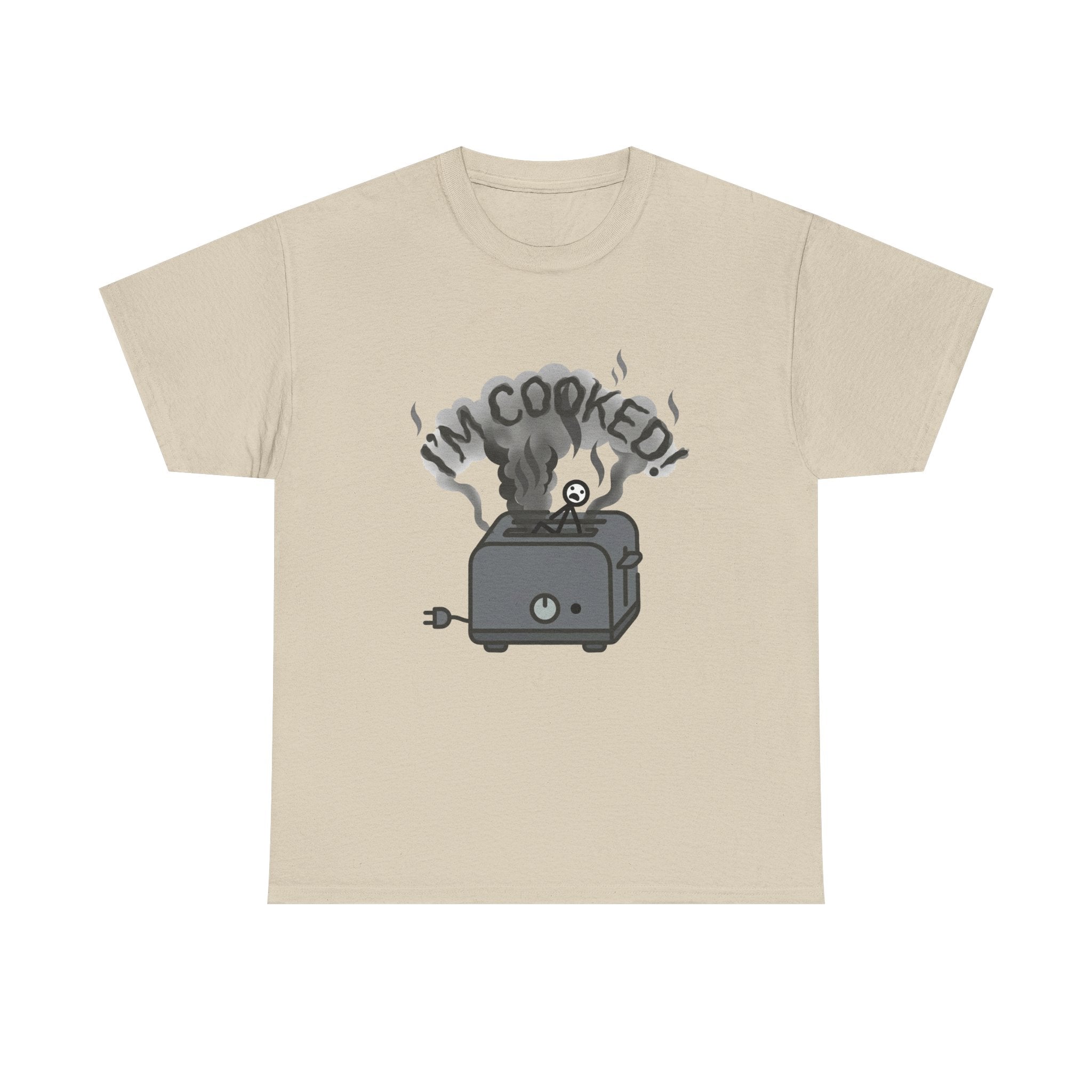 I'm Cooked Toaster T‑Shirt — Funny Kitchen Appliance Graphic Tee