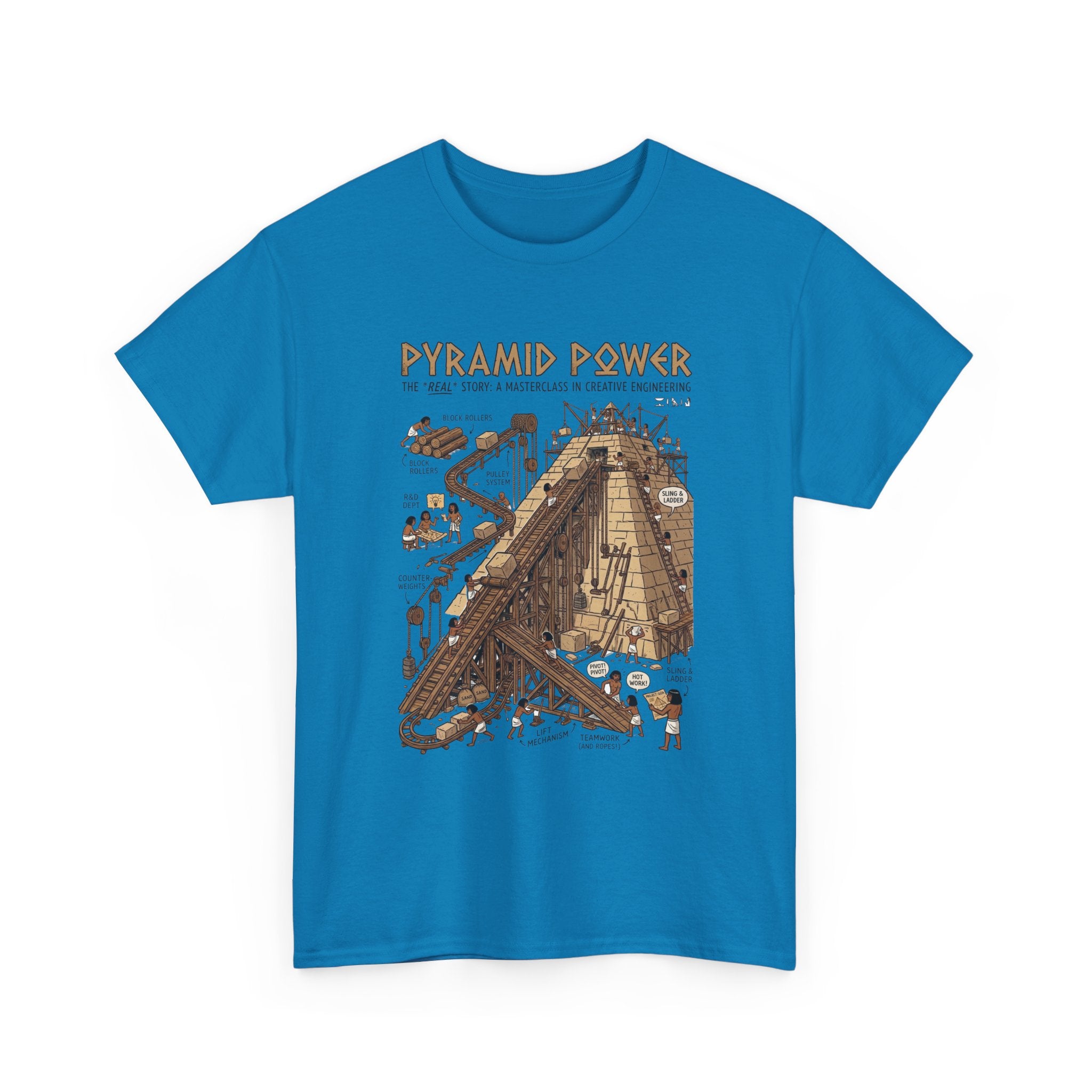 Pyramid Power Tee — Vintage Egyptian Pyramid Diagram Graphic T‑Shirt
