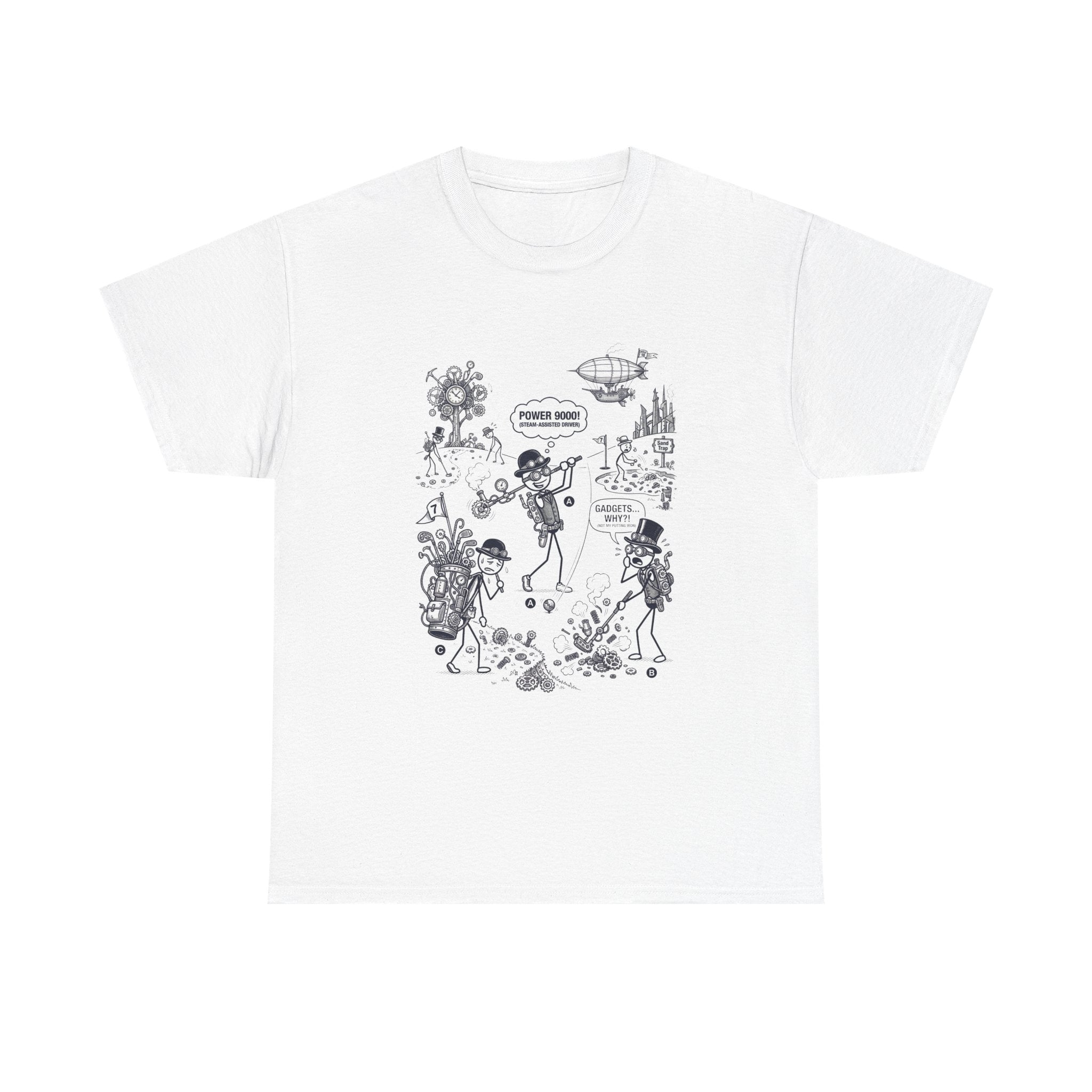 Steampunk Golf Graphic Tee —  "Good Vibes" Illustration