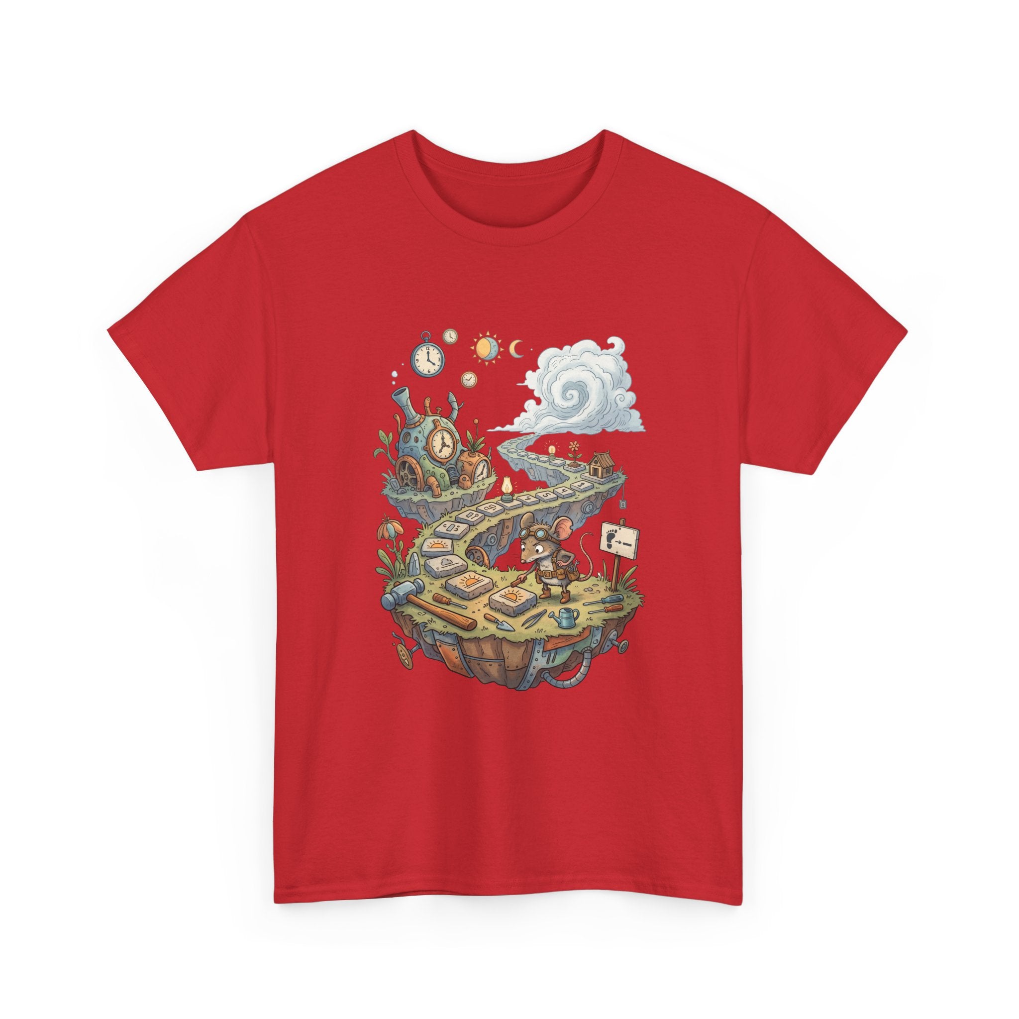 T-Shirt — Fantasy Floating Island Roadmap Illustration Tee