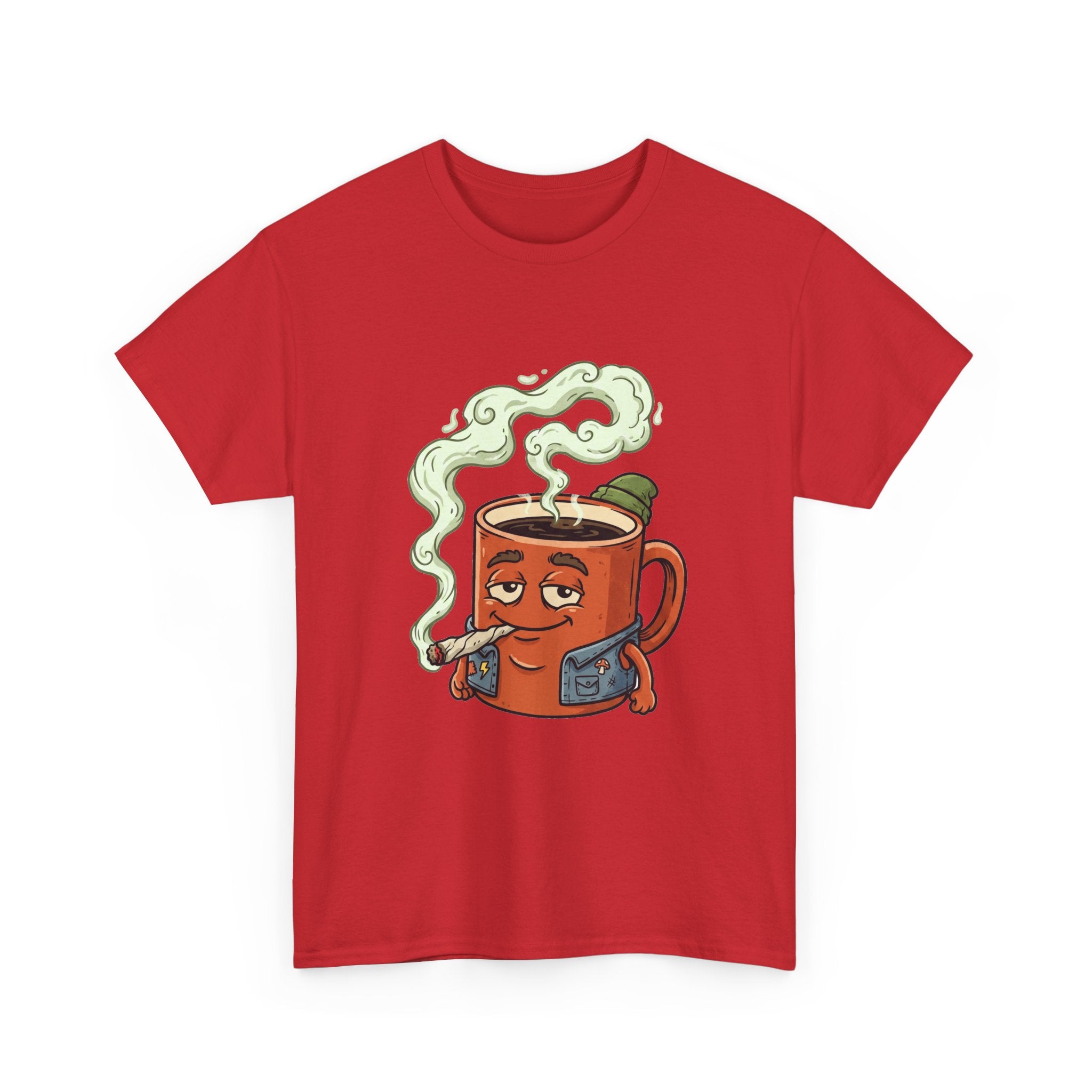 Coffee and a Joint Tee — Funny Smoking Coffee Graphic T-Shirt