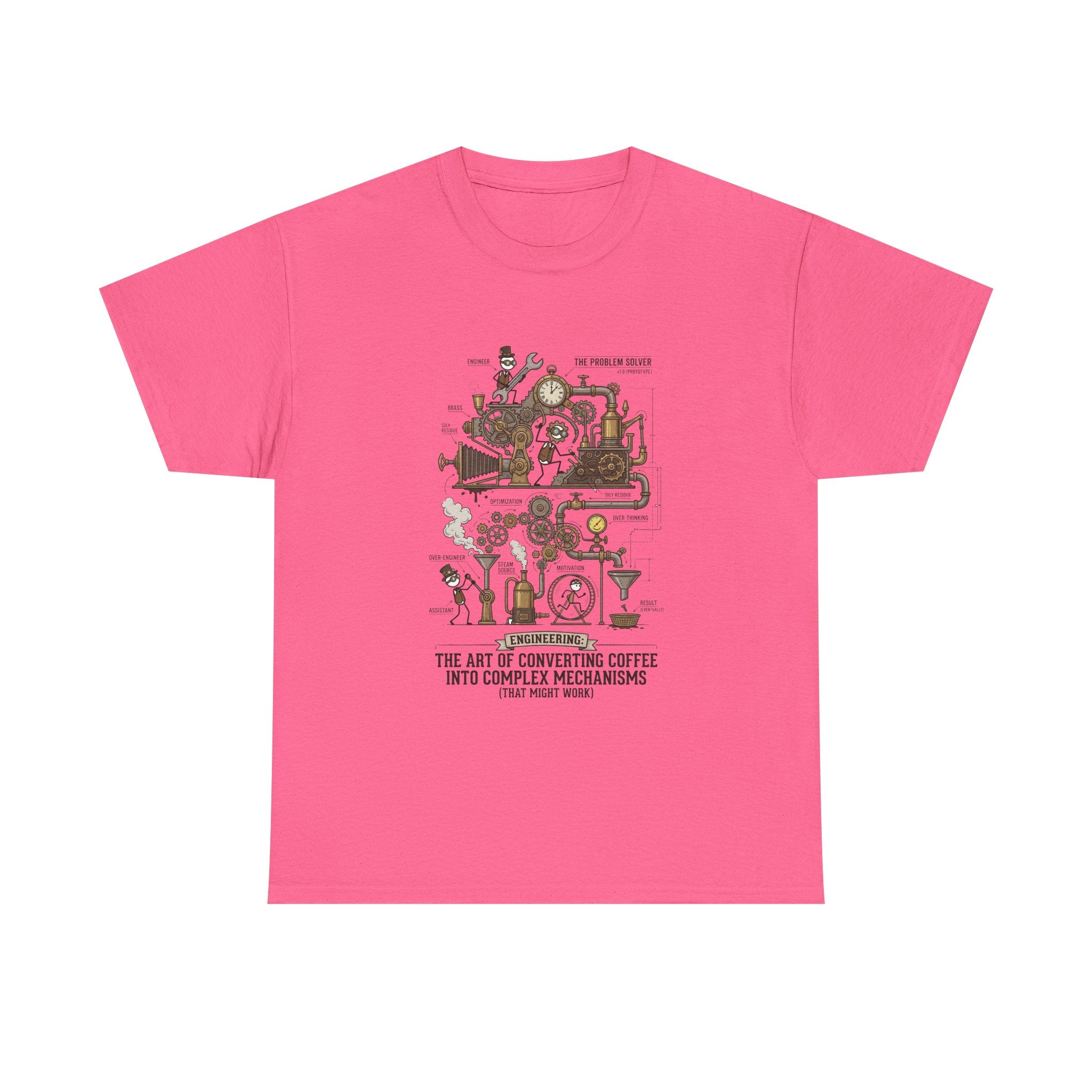 Steampunk Engineering T-Shirt — The Art of Converting Coffee Into Complex Mechanisms Graphic Tee