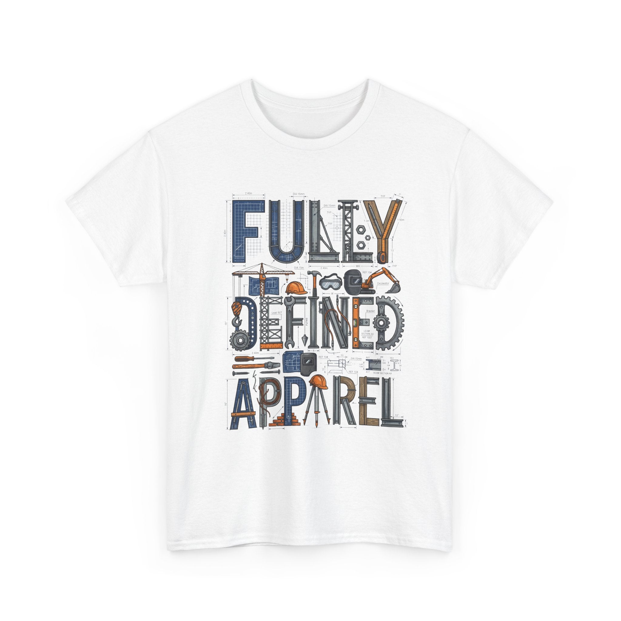 Fully Defined Apparel T-Shirt — Graphic Tee with Retro Tools Design