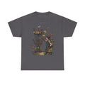 Disc Golf Adventure T‑Shirt — Steampunk Player & Birdie Basket Graphic Tee