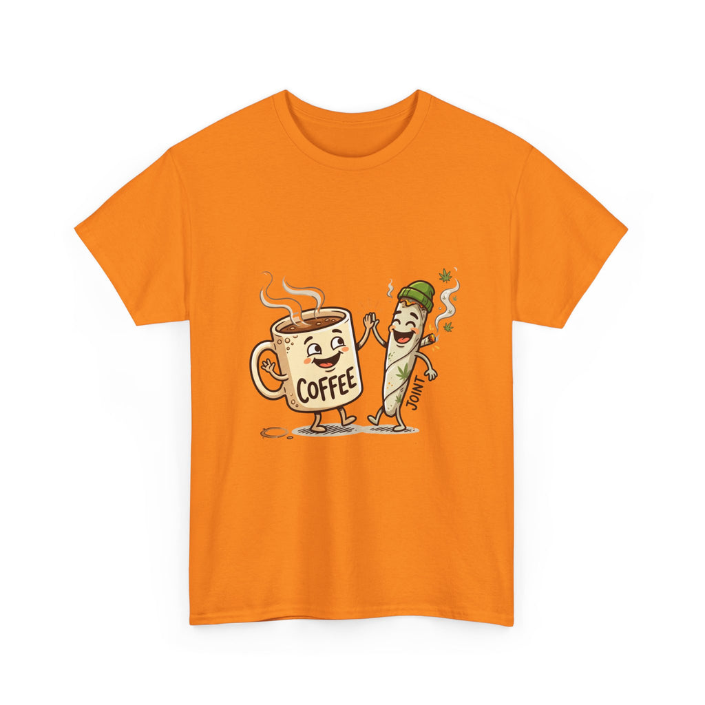 Coffee & a Joint Friends T-Shirt — Funny Breakfast Cartoon Tee