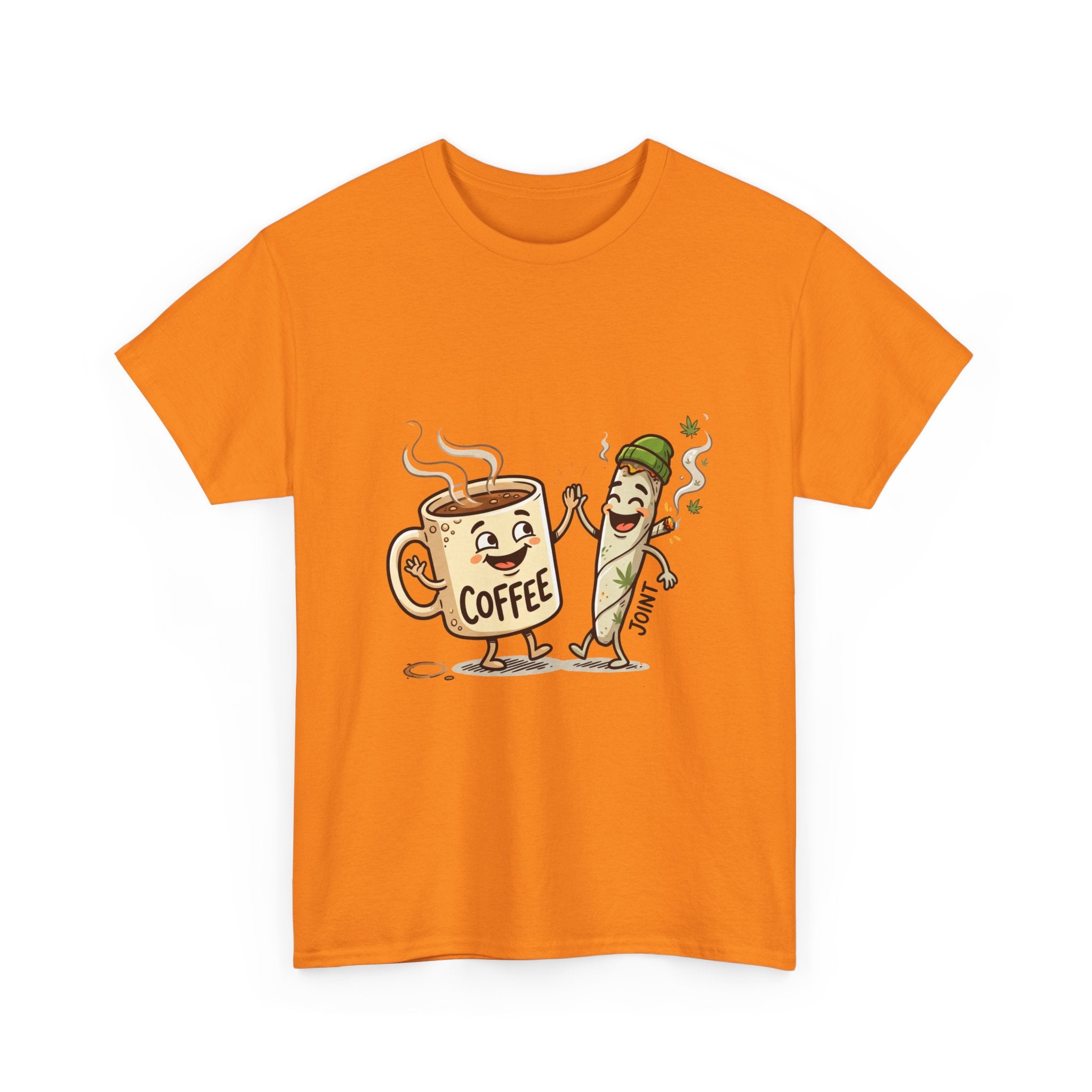 Coffee & a Joint Friends T-Shirt — Funny Breakfast Cartoon Tee