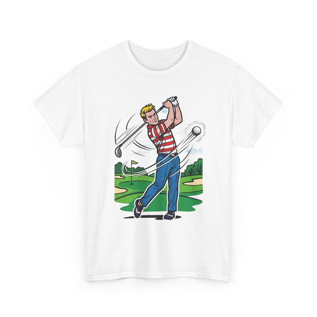 Golf Swing Graphic T-Shirt — Vintage Golfer Illustration Tee