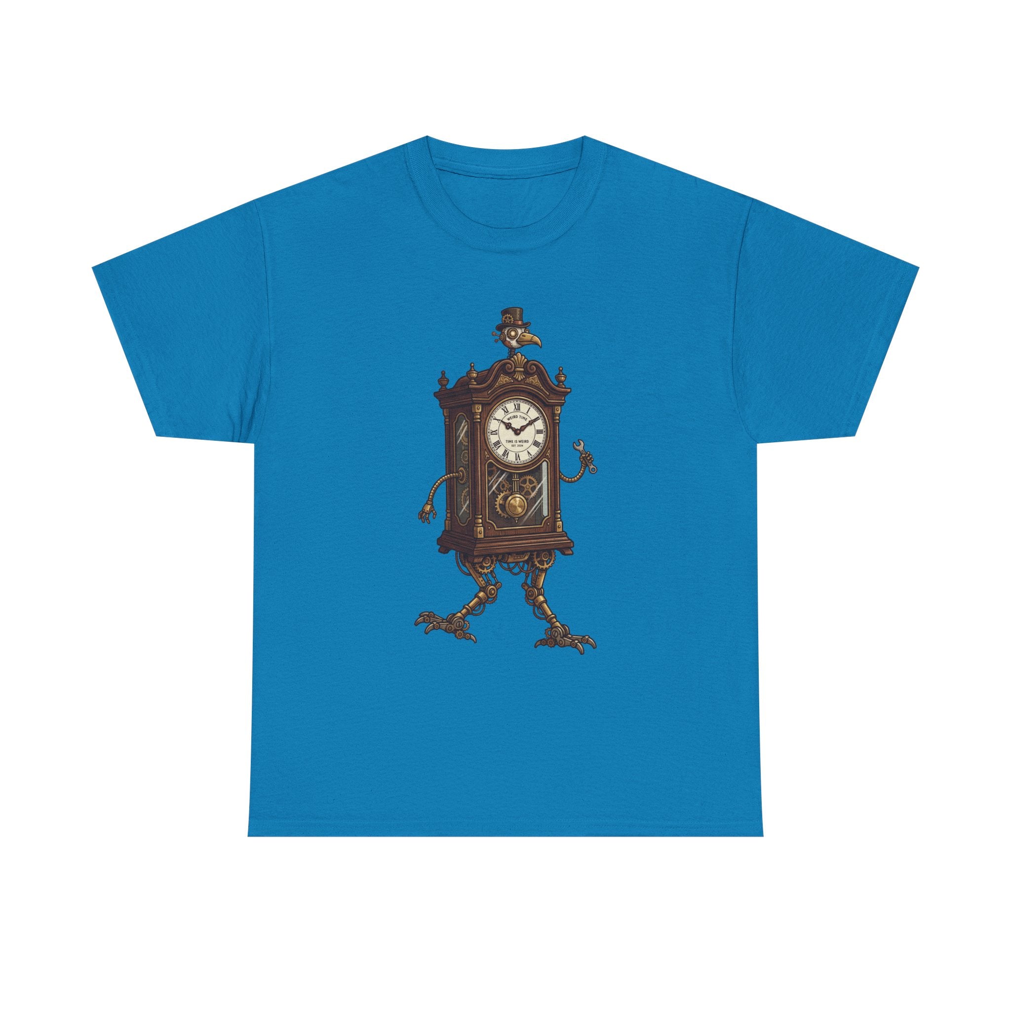 Clockwork Grandfather Tee — Vintage Walking Clock Graphic T-Shirt